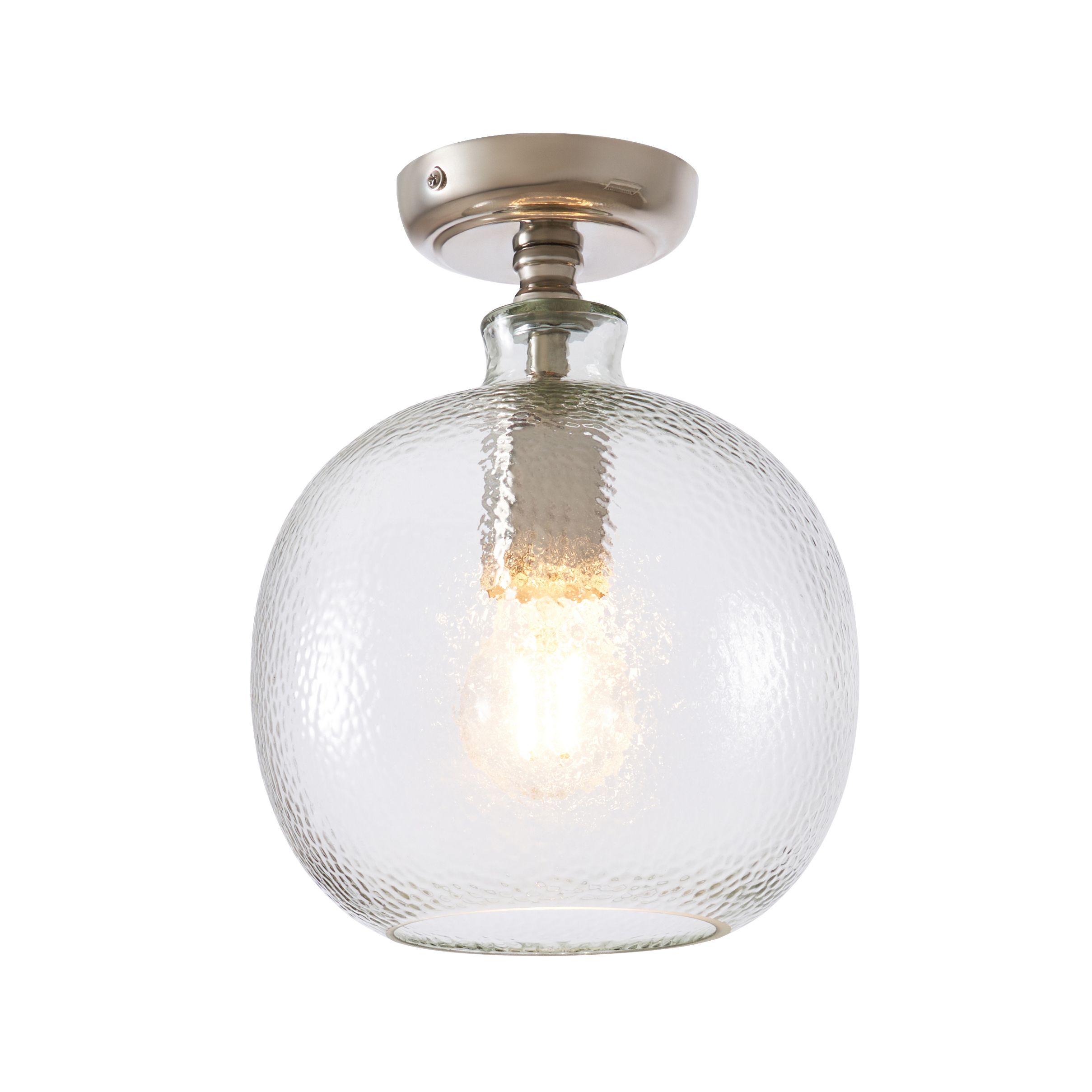 Letta Bobble Glass 1 Light Flush