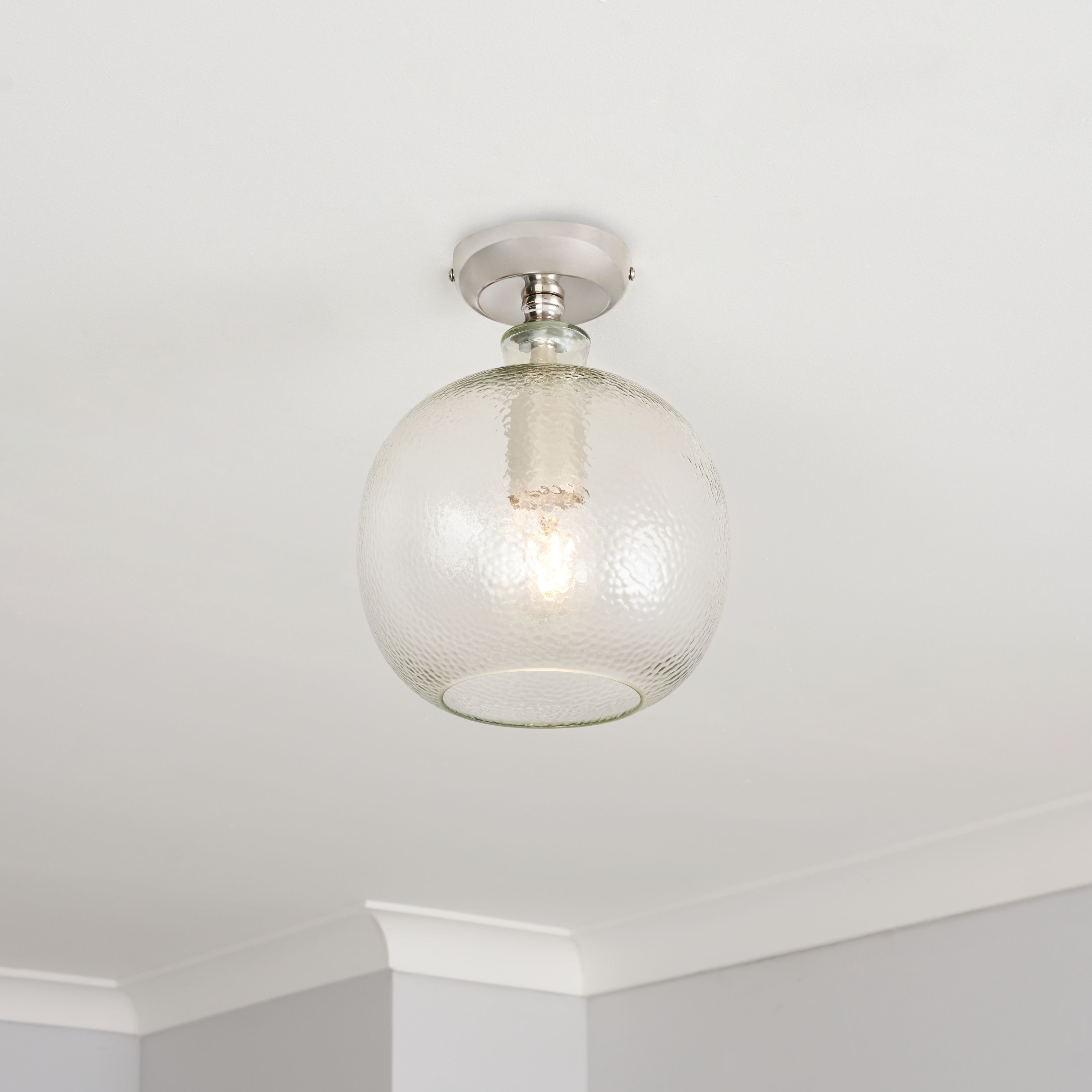Letta Bobble Glass 1 Light Flush