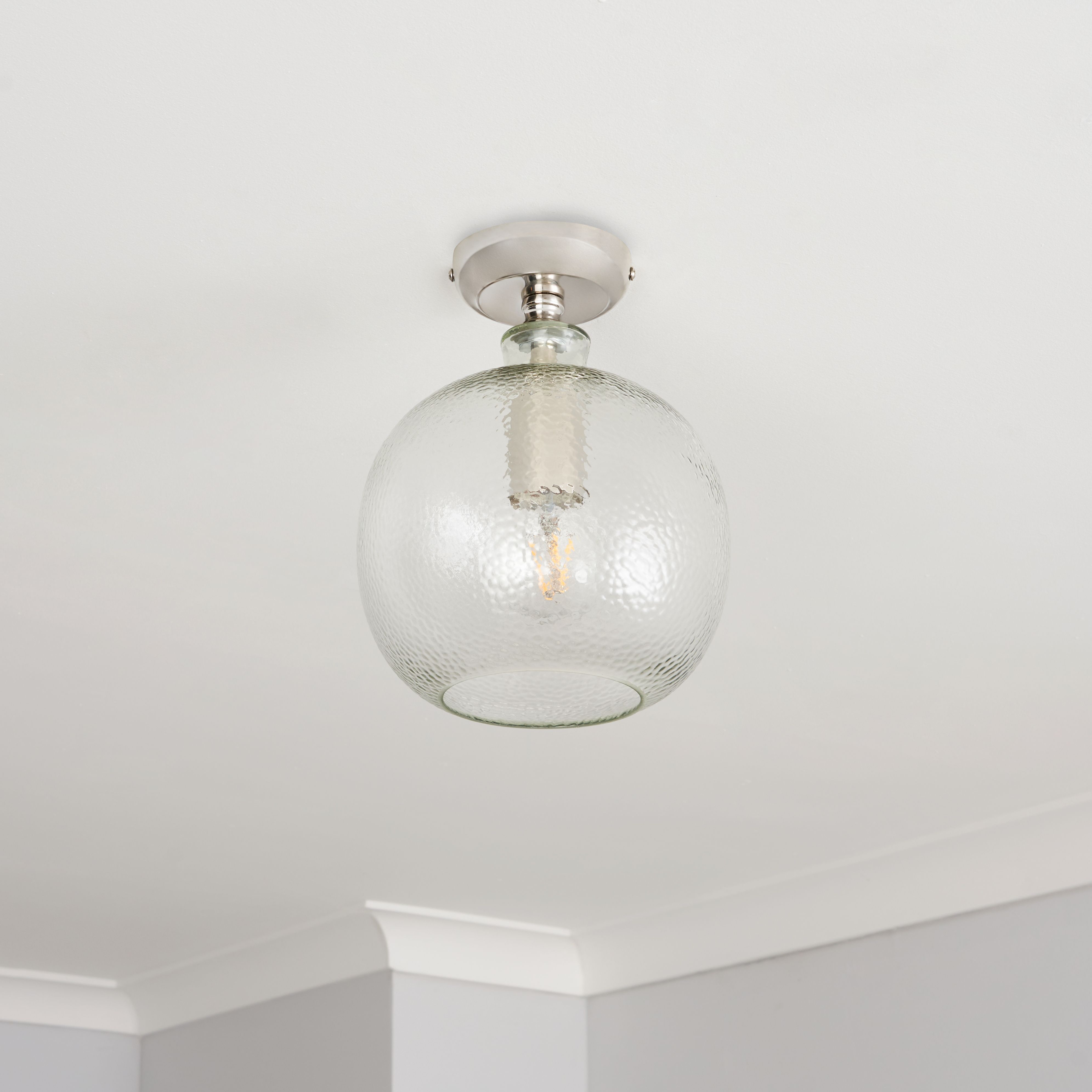 Letta Bobble Glass 1 Light Flush