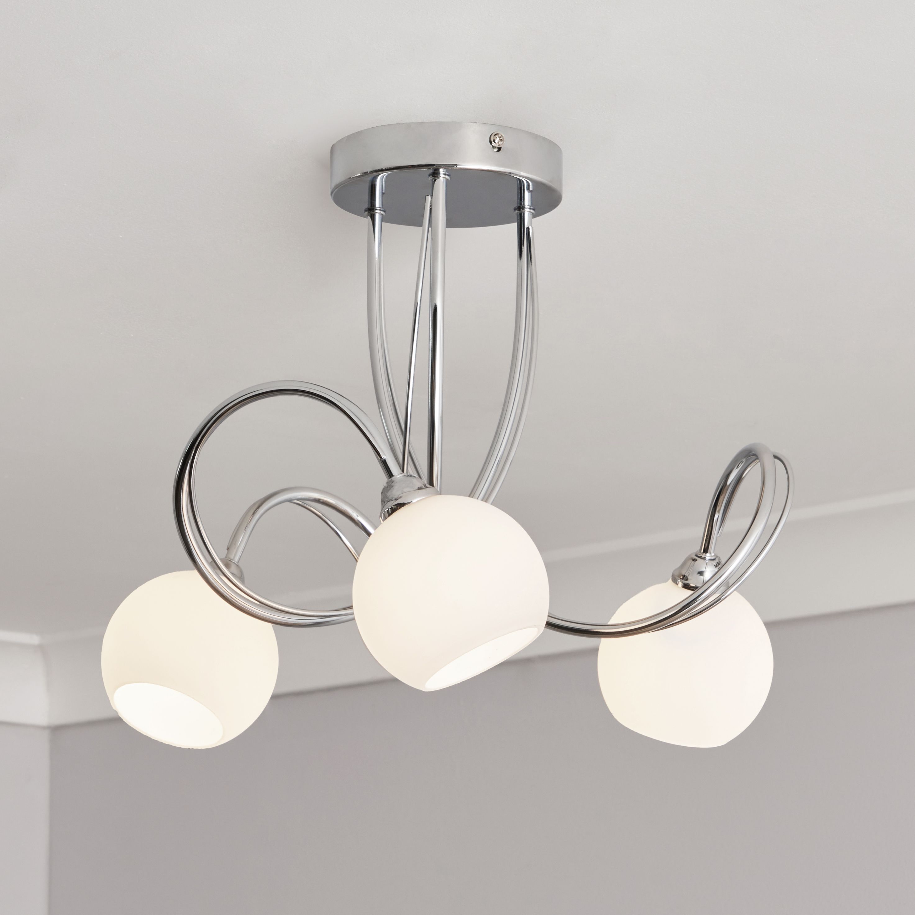 Calda 3 Light Flush - Chrome