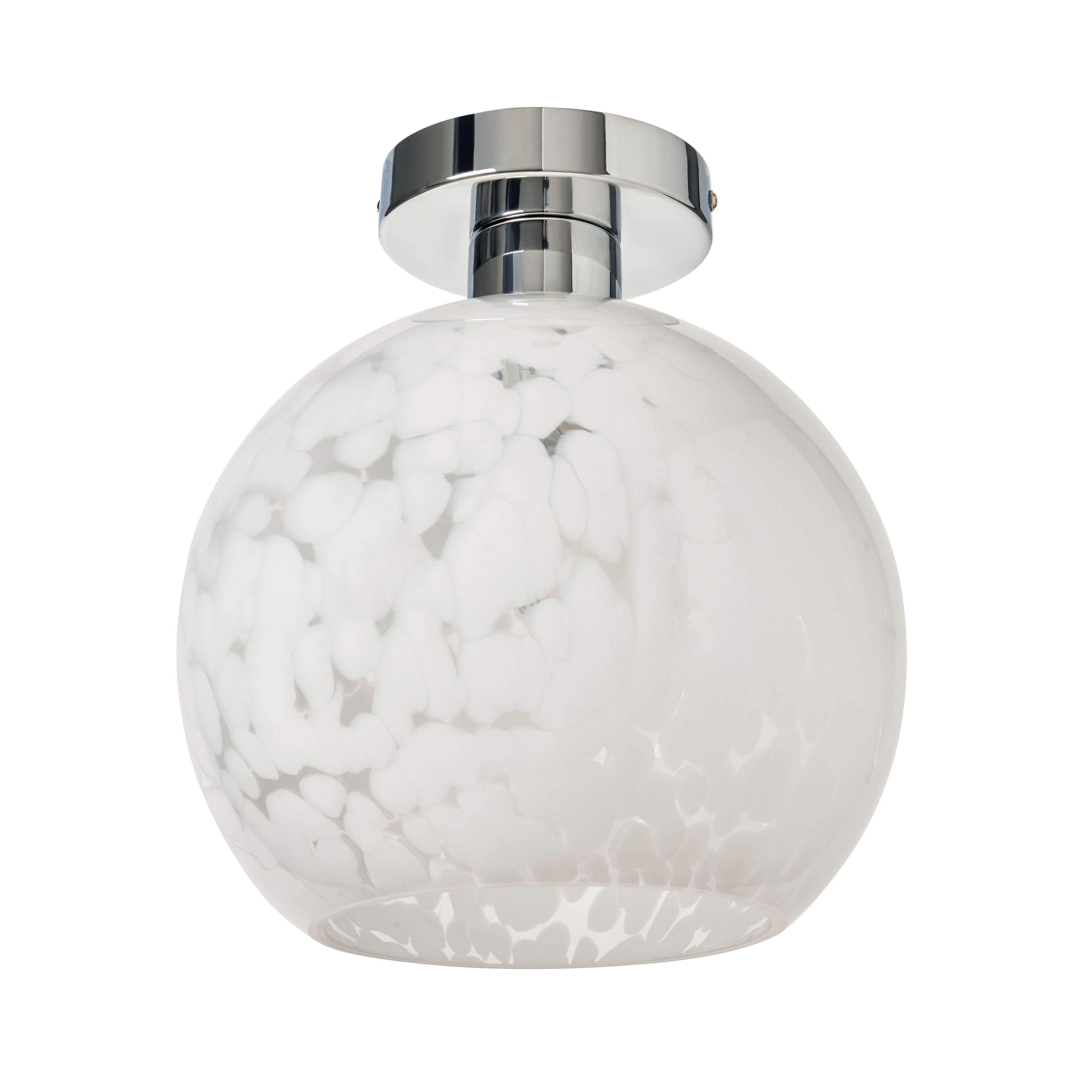 Tosto Flakestone Glass Ceiling Light - Chrome