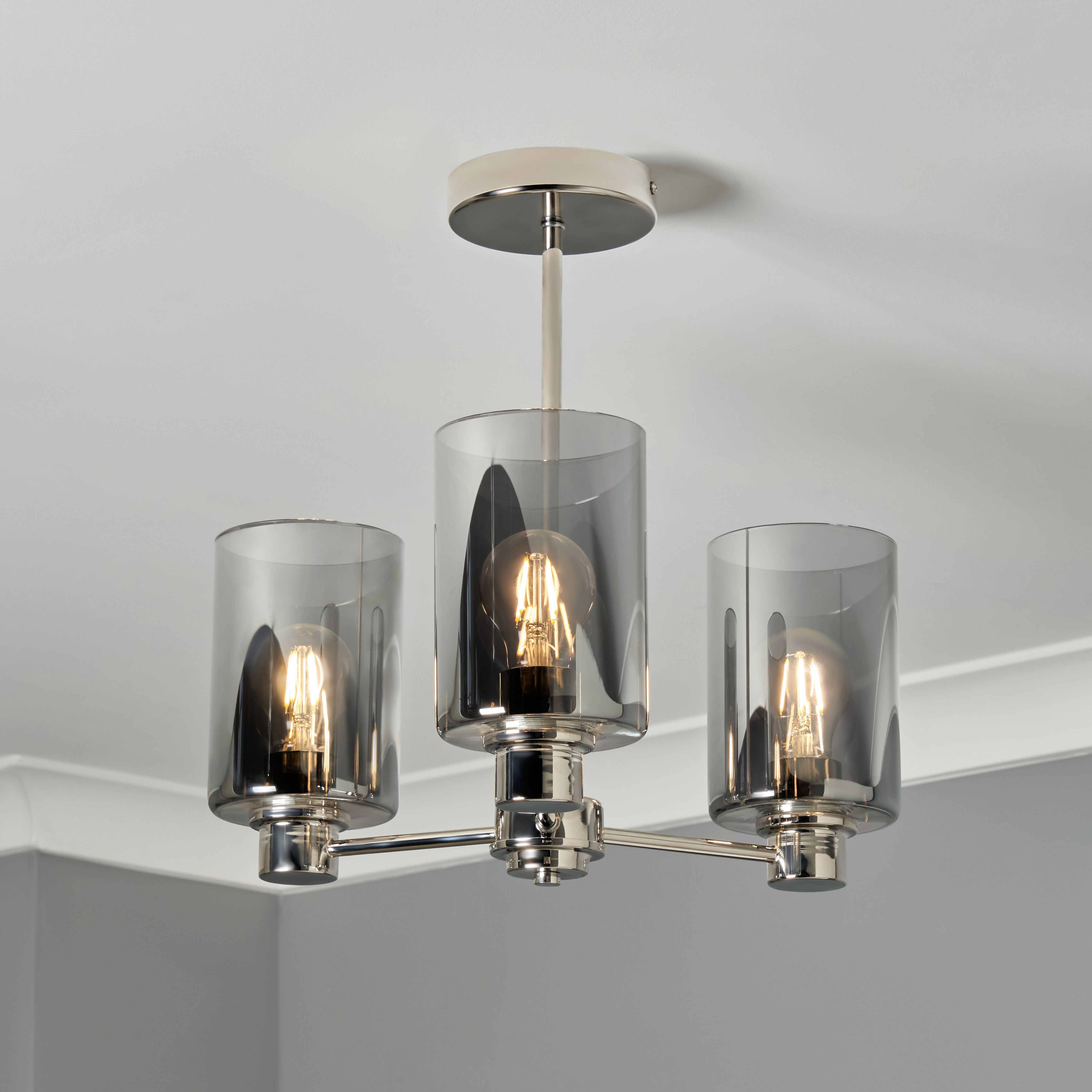 Terno 3 Light Pendant - Polished Nickel