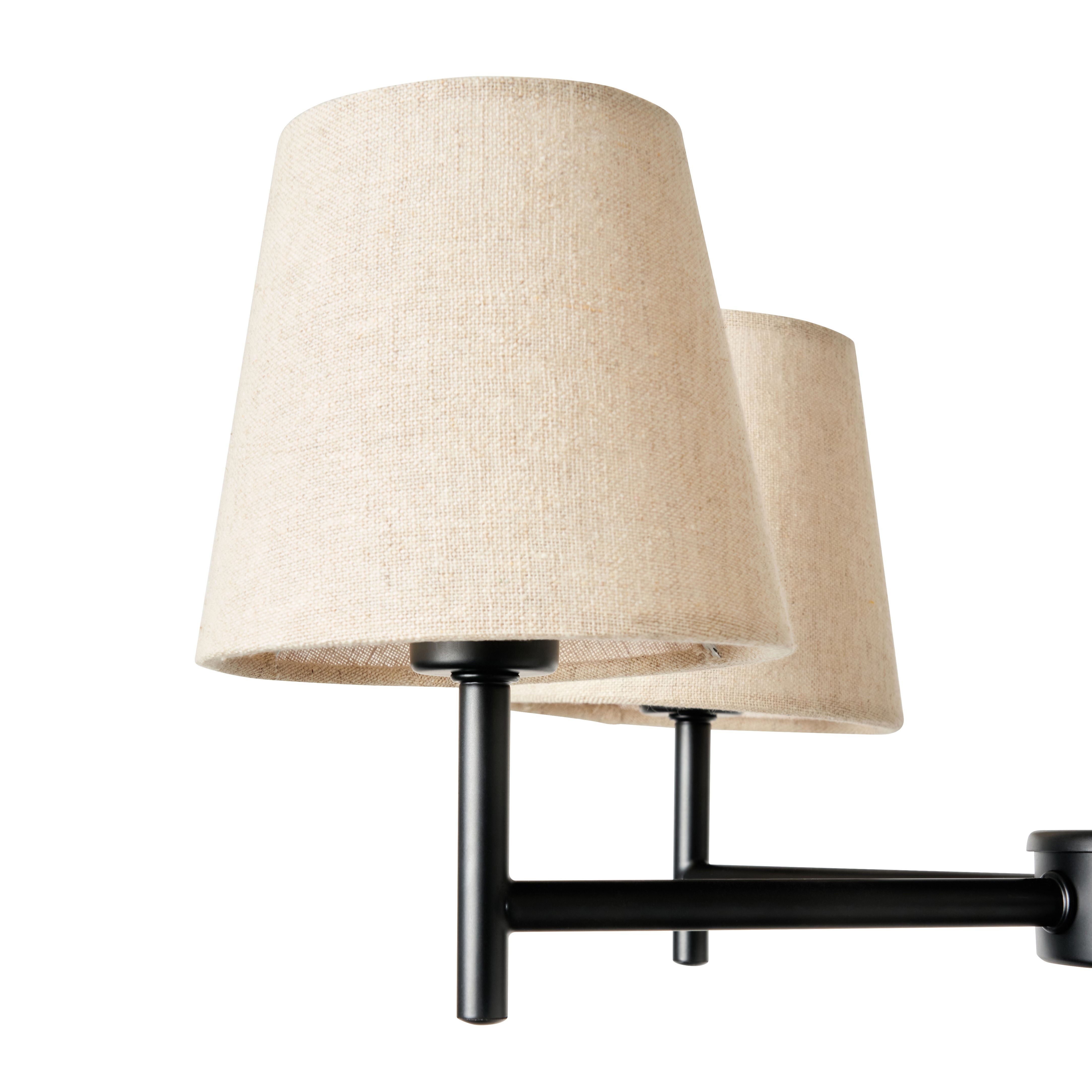 Capro Stepped Round 5 Light Ceiling Light - Black