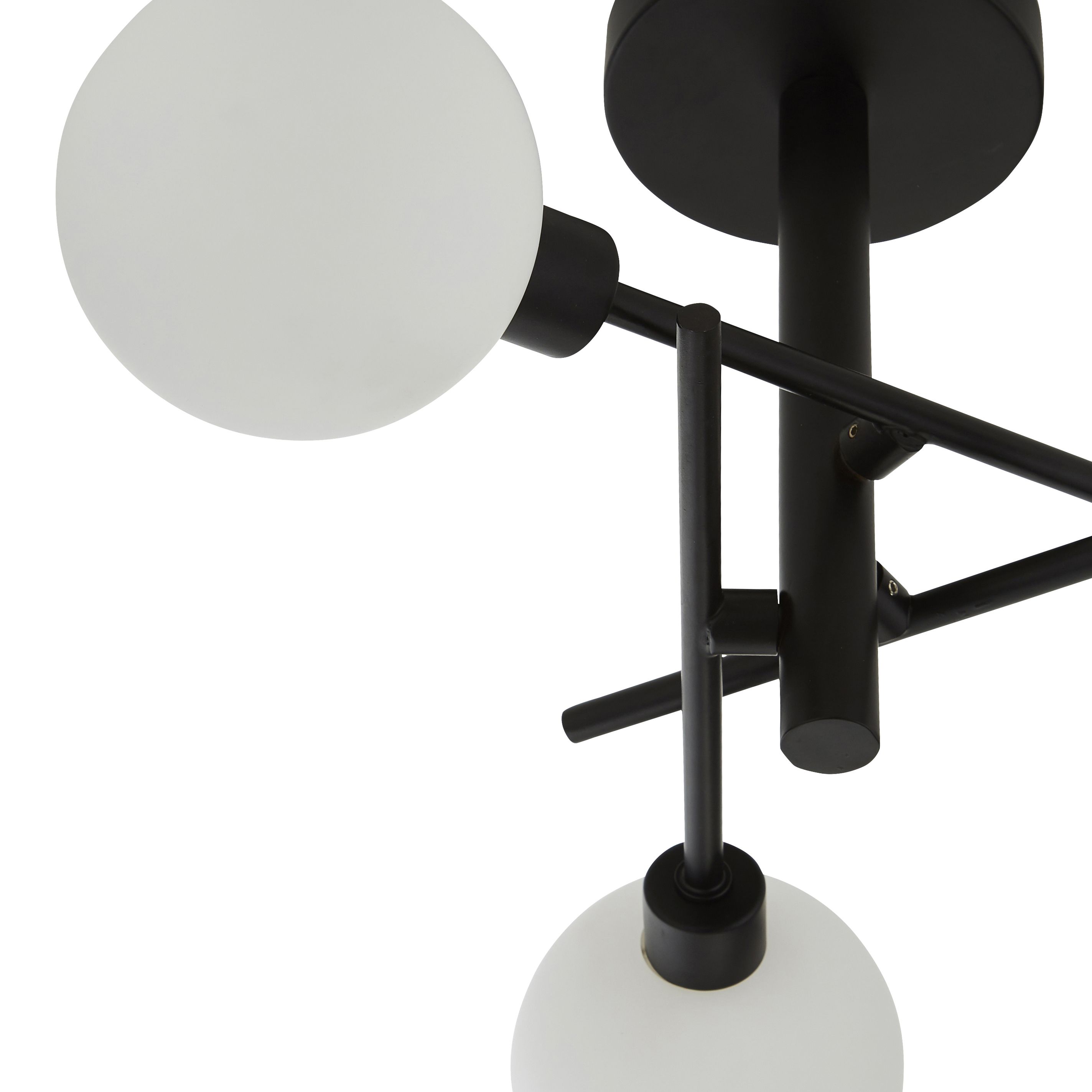 Casa Cross-Arm 3 Light Ceiling Pendant - Black