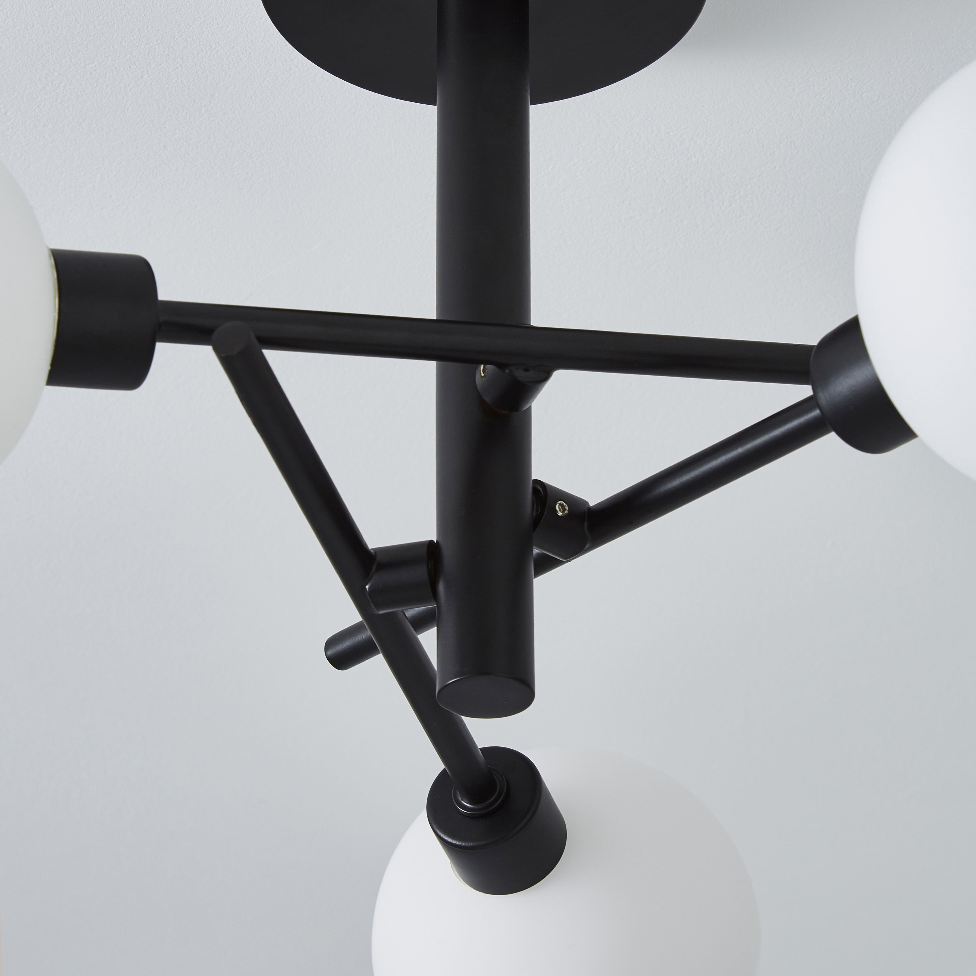 Casa Cross-Arm 3 Light Ceiling Pendant - Black