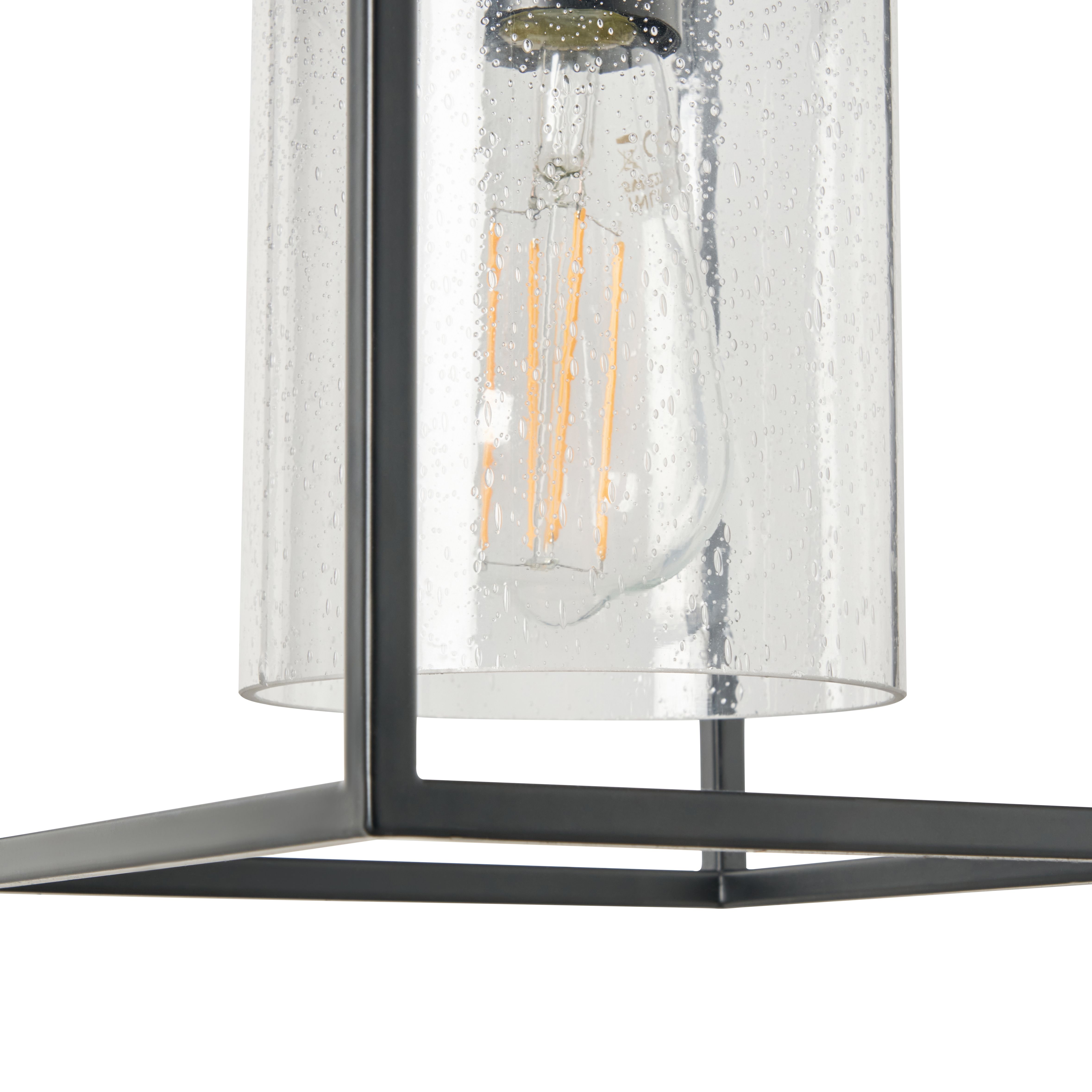 Conza Industrial Cube Pendant - Black