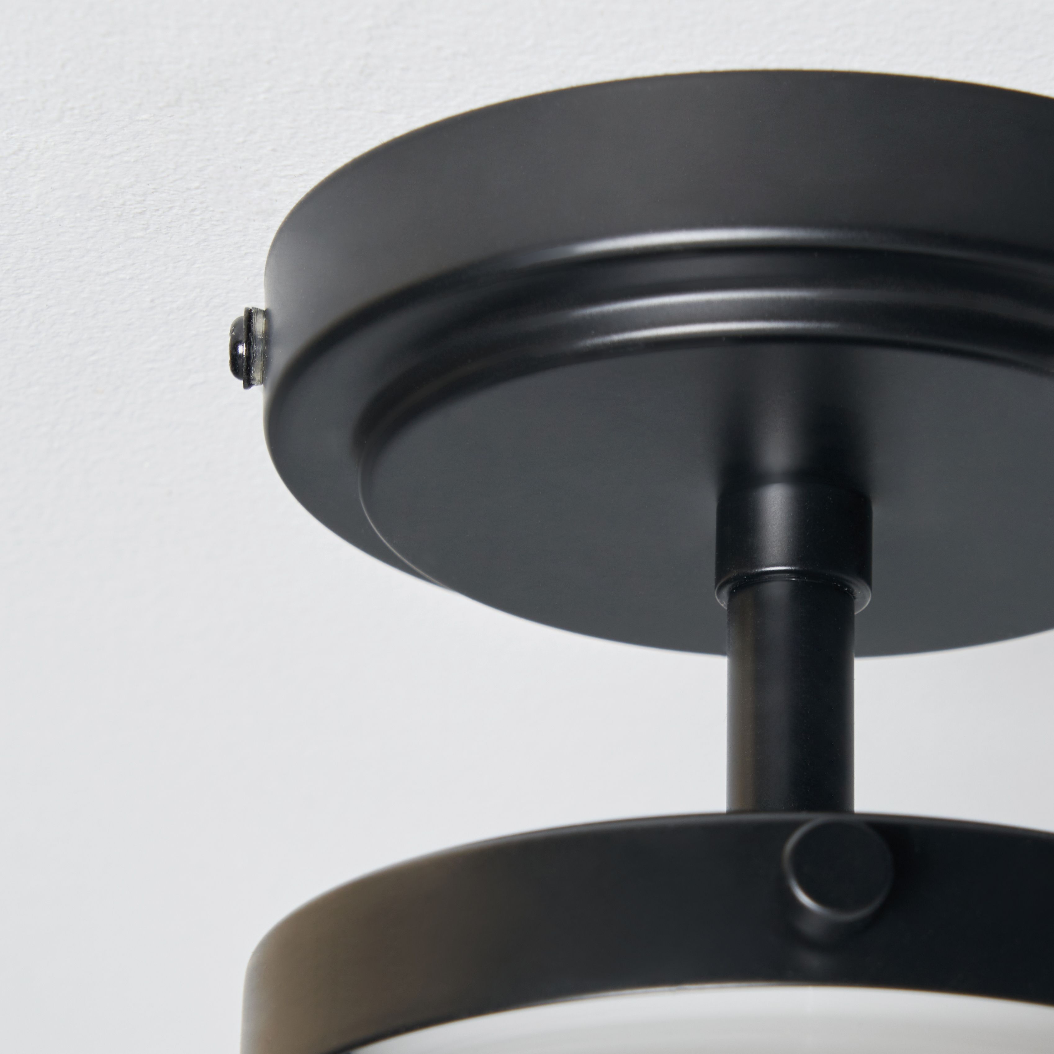 Porto 1 Light Semi-Flush - Black