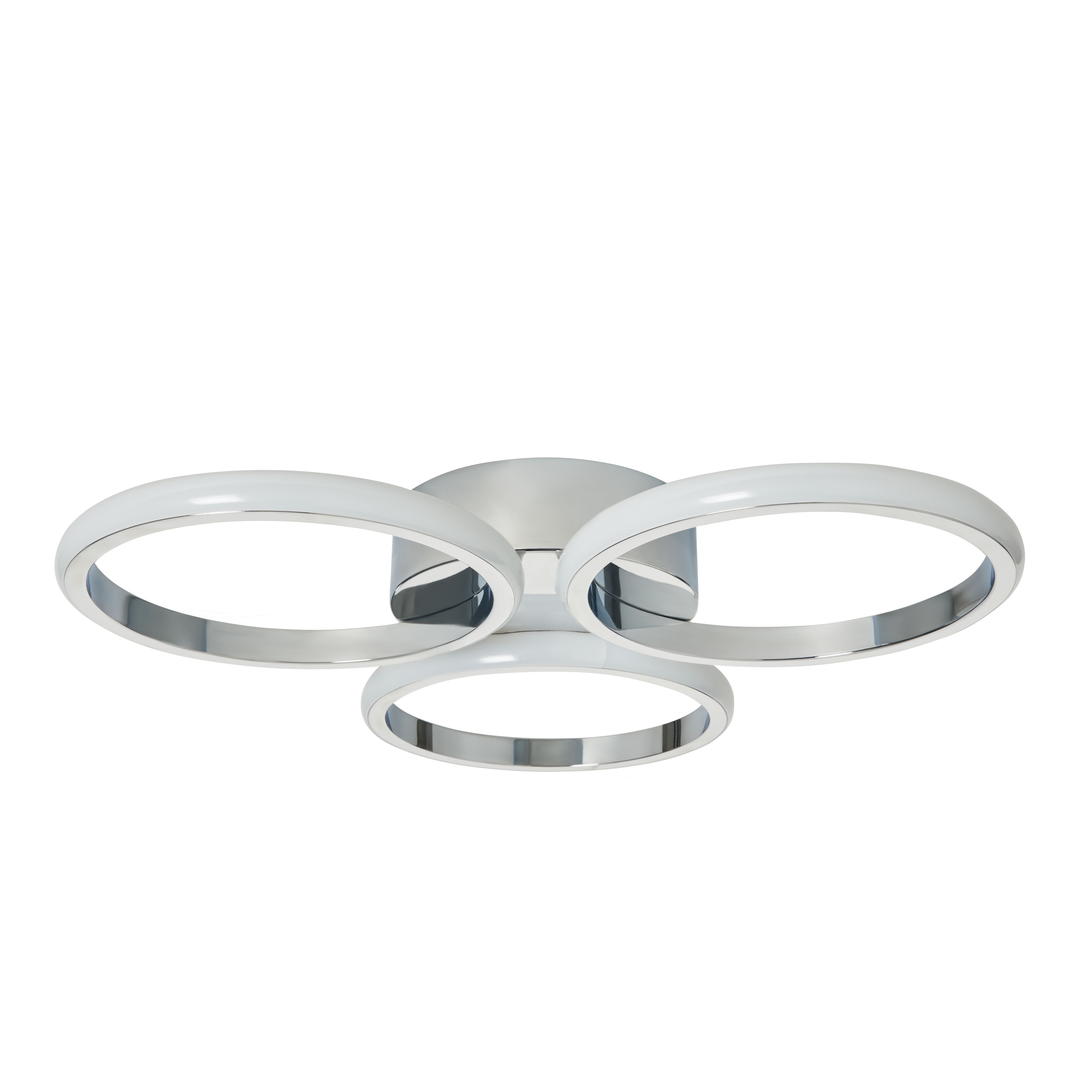 Garda 3 Ring LED Flush IP44 - Chrome