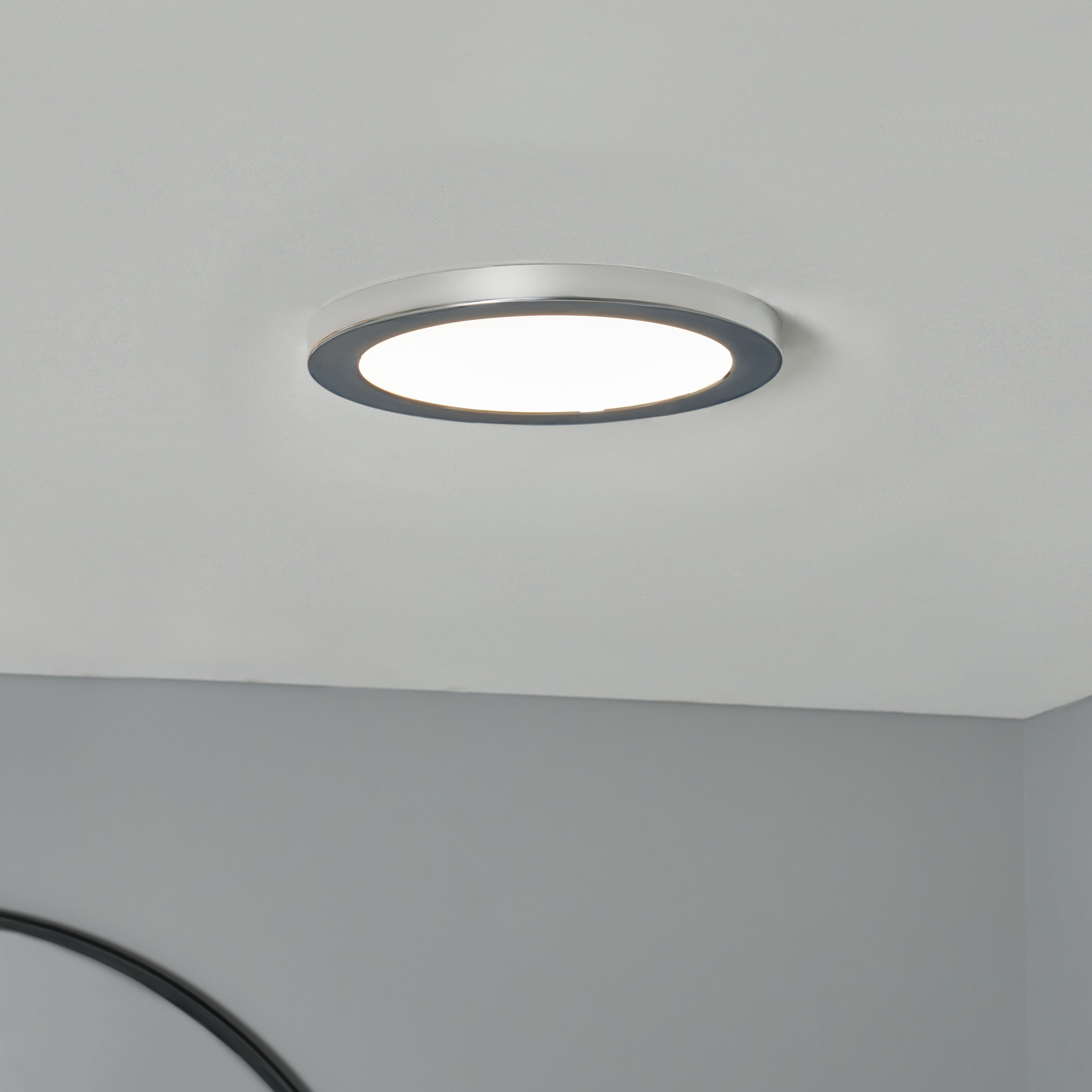 Tauri 18W Flush Unit - Satin Black/Chrome