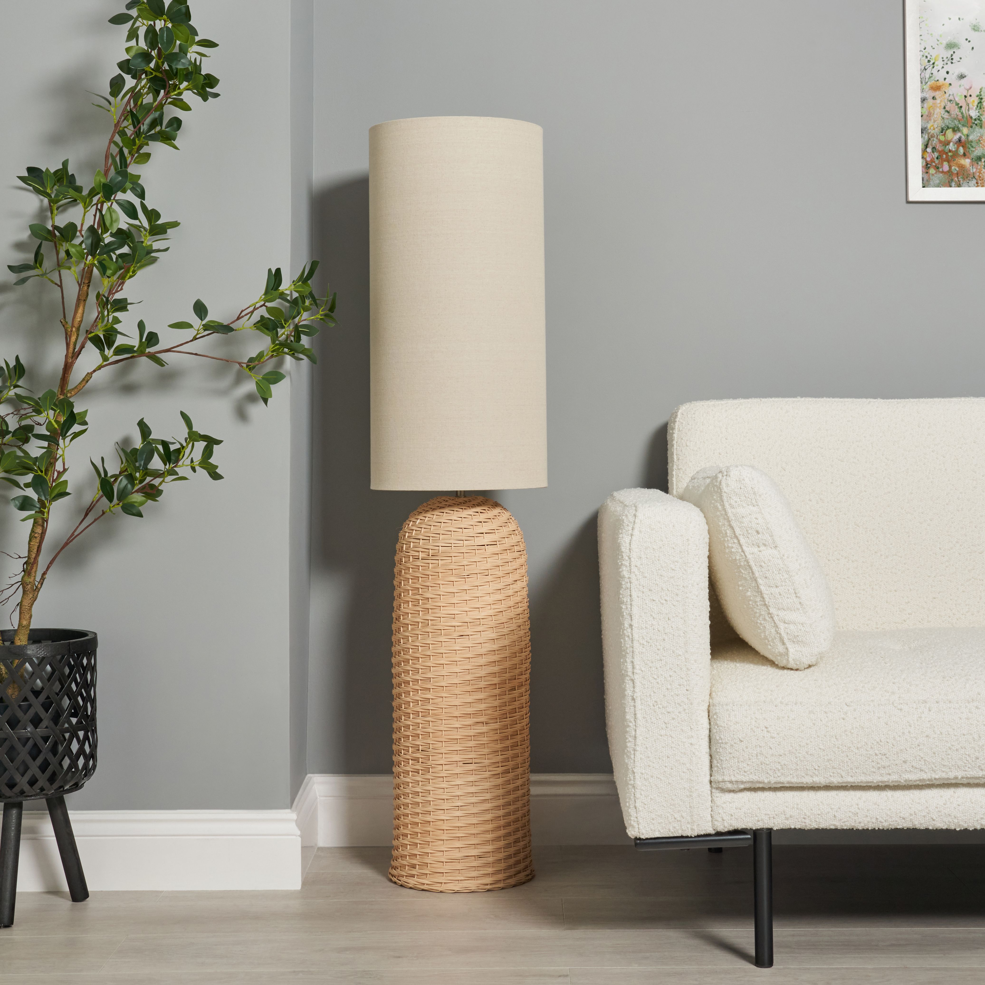 Rubia Rattan Floor Lamp