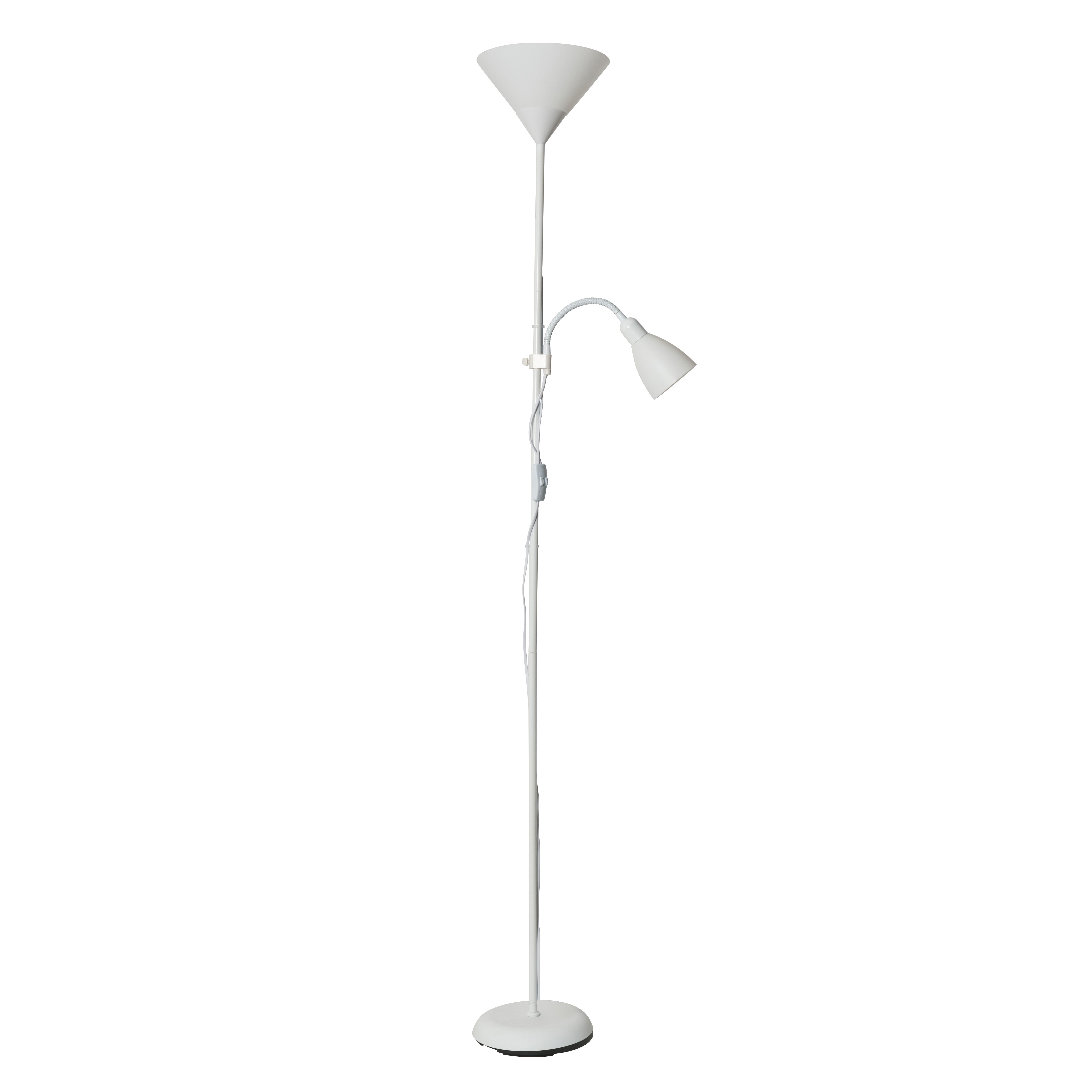 Maika Mother and Child Cone Shade Floor Lamp - White