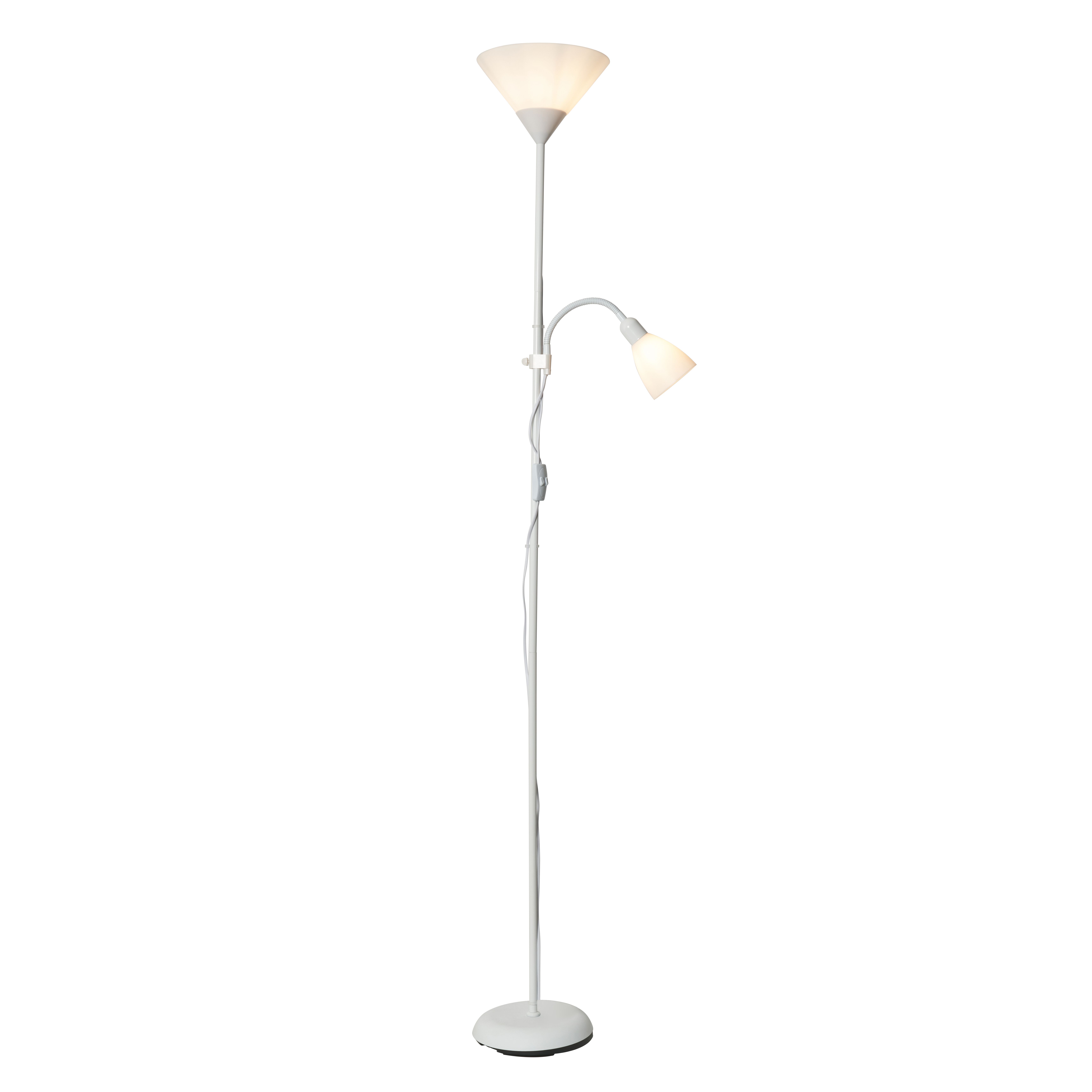 Maika Mother and Child Cone Shade Floor Lamp - White