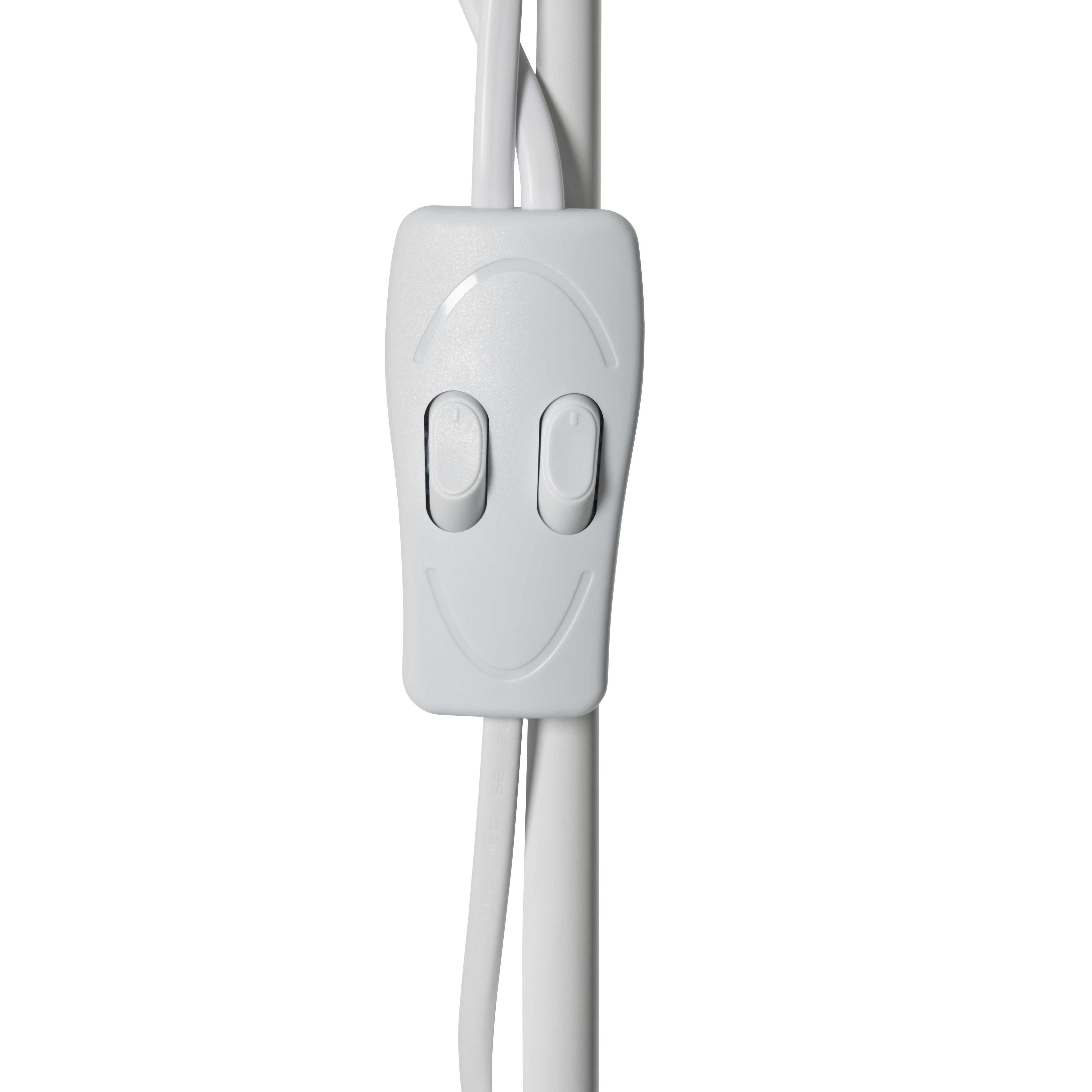 Maika Mother and Child Cone Shade Floor Lamp - White