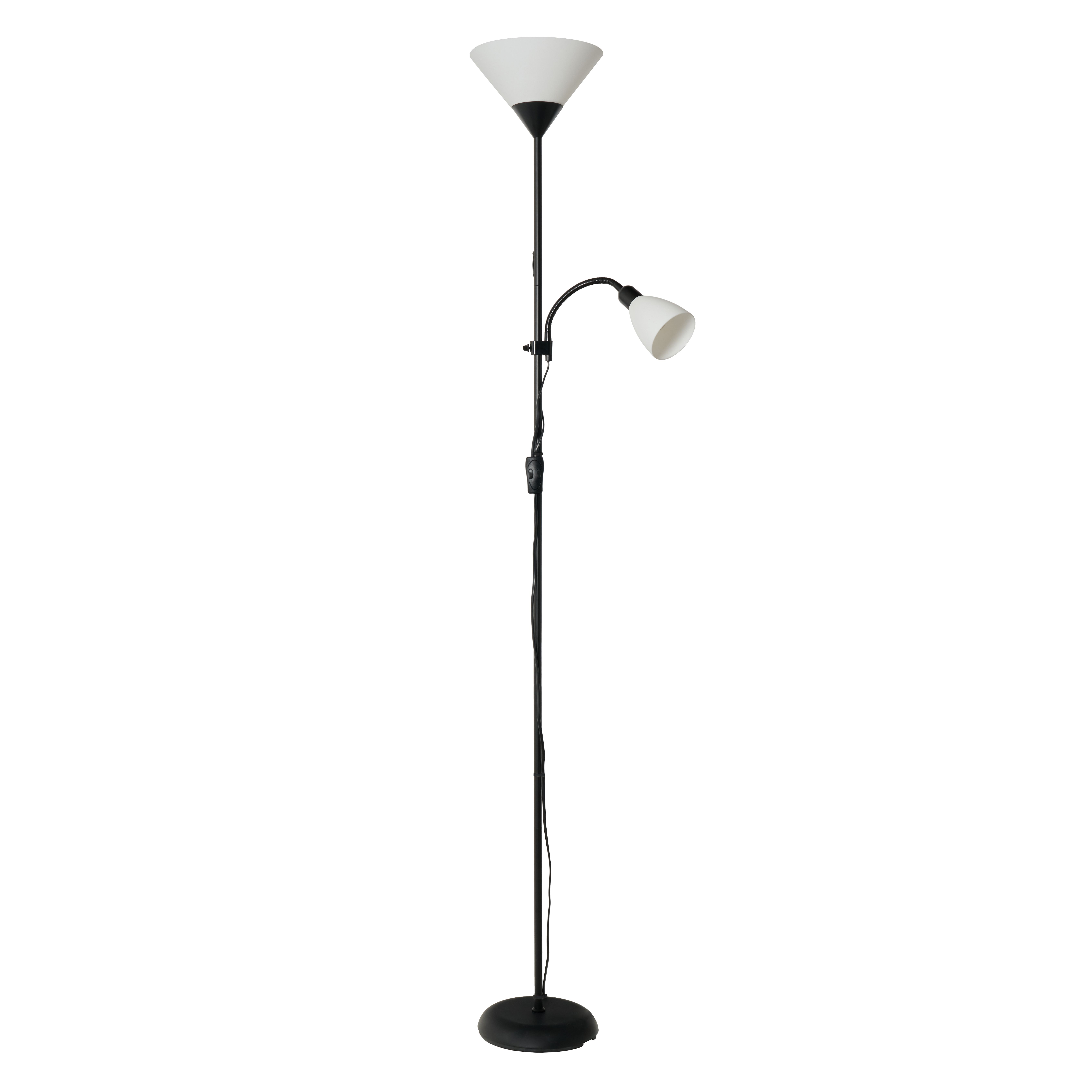 Maika Mother and Child Cone Shade Floor Lamp - Black