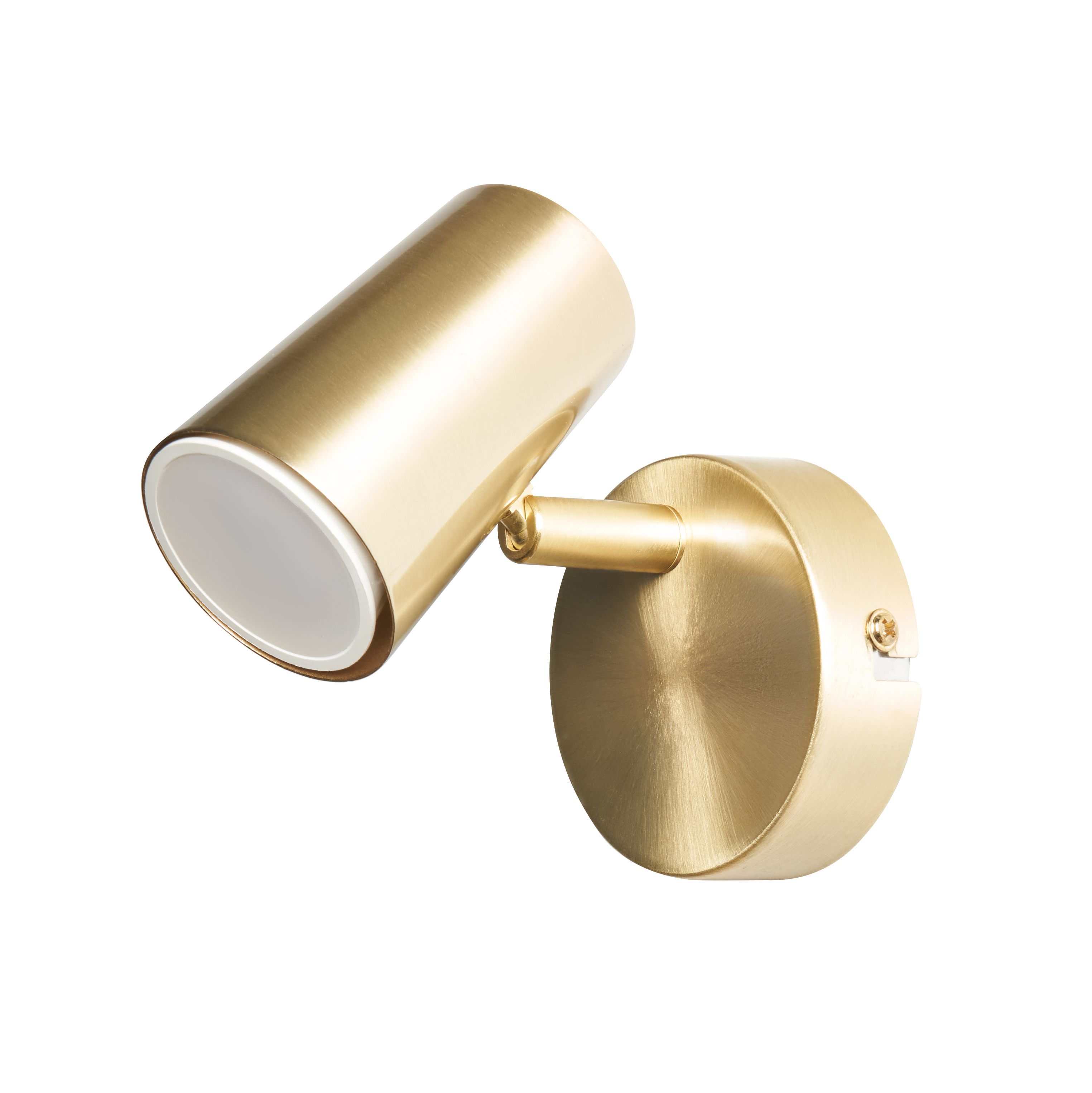 Harvey Single Adjustable Spotlight - Satin Brass