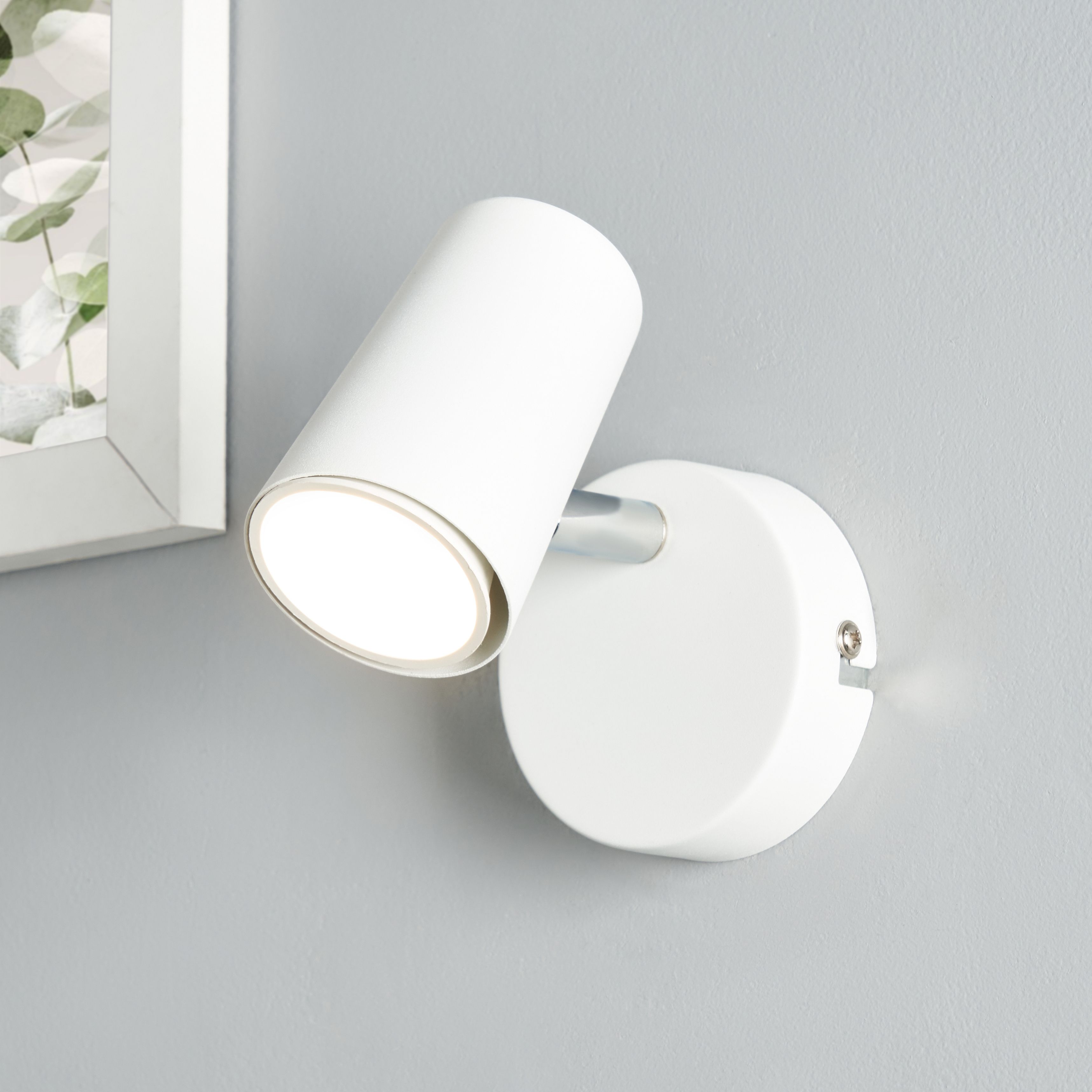 Harvey Single Adjustable Spotlight - White