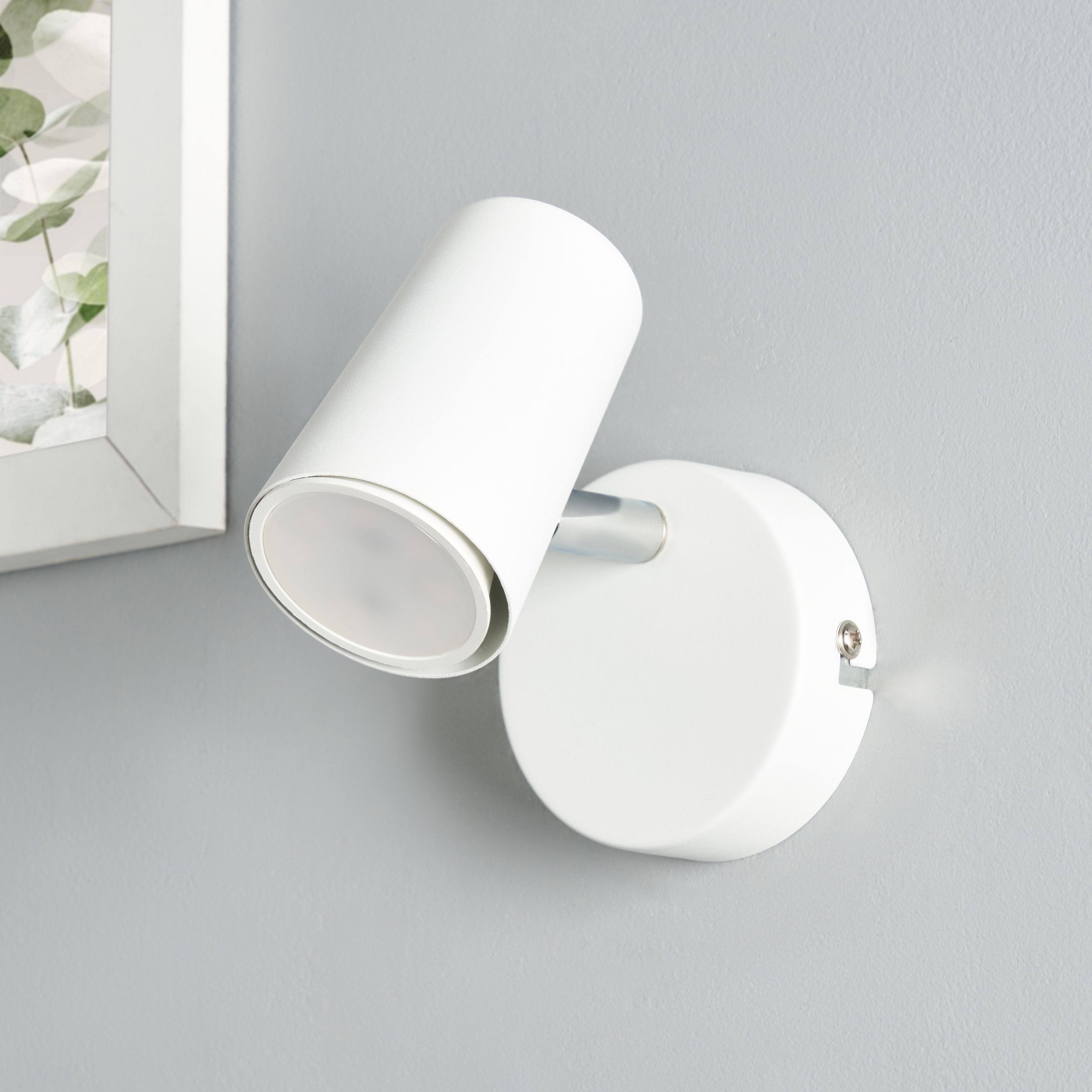 Harvey Single Adjustable Spotlight - White