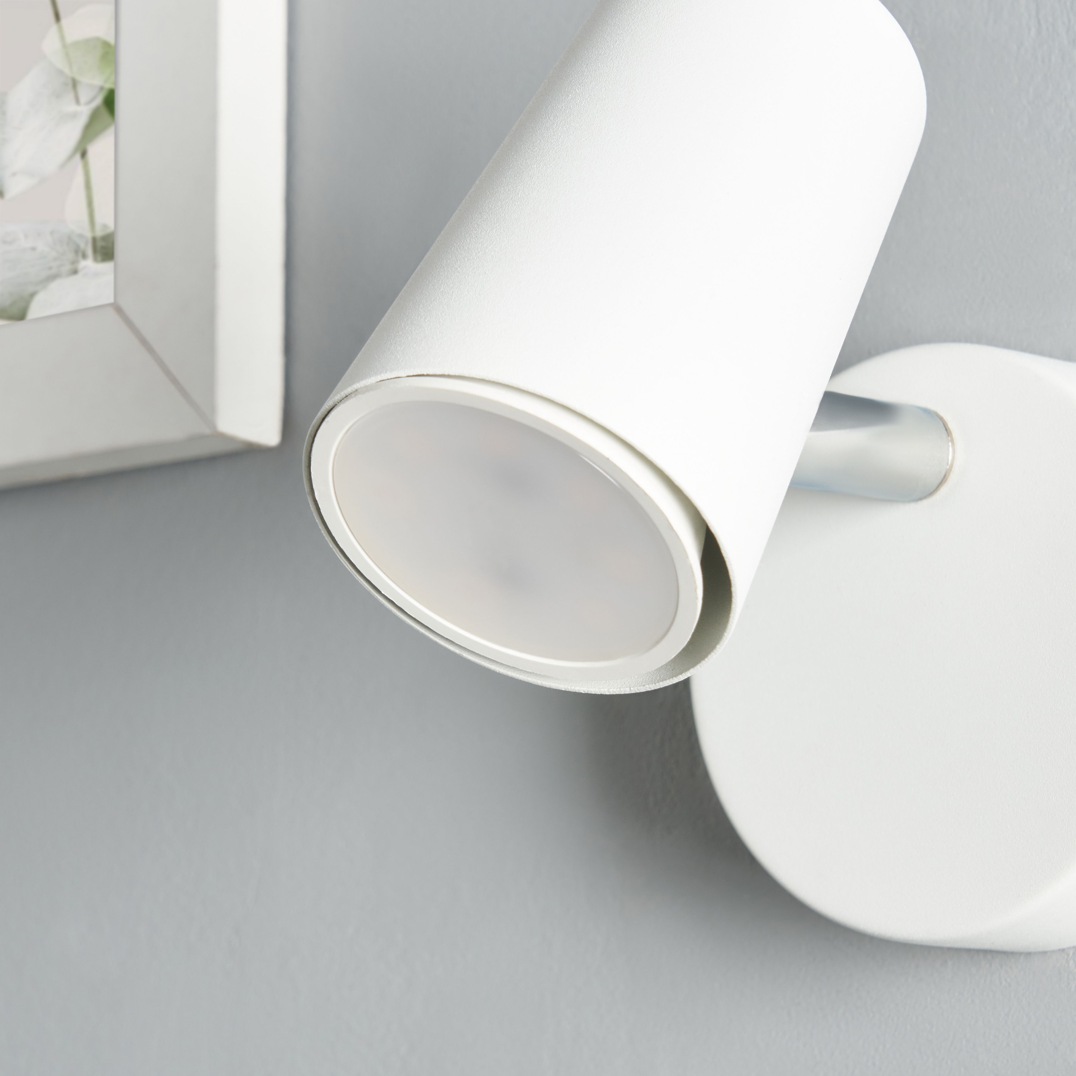 Harvey Single Adjustable Spotlight - White