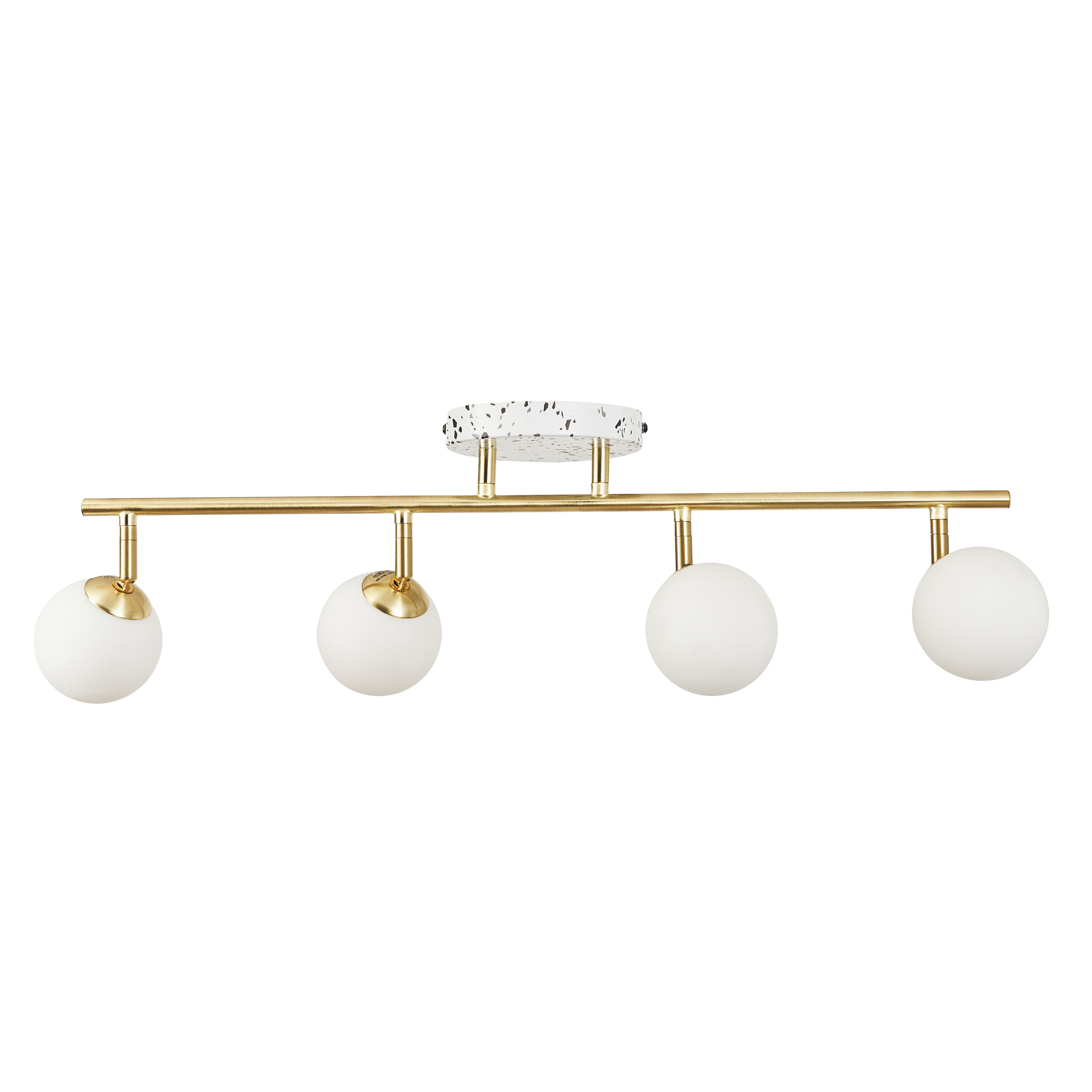 Toll 4 Ball Adjustable Spotlight Bar - Satin Brass
