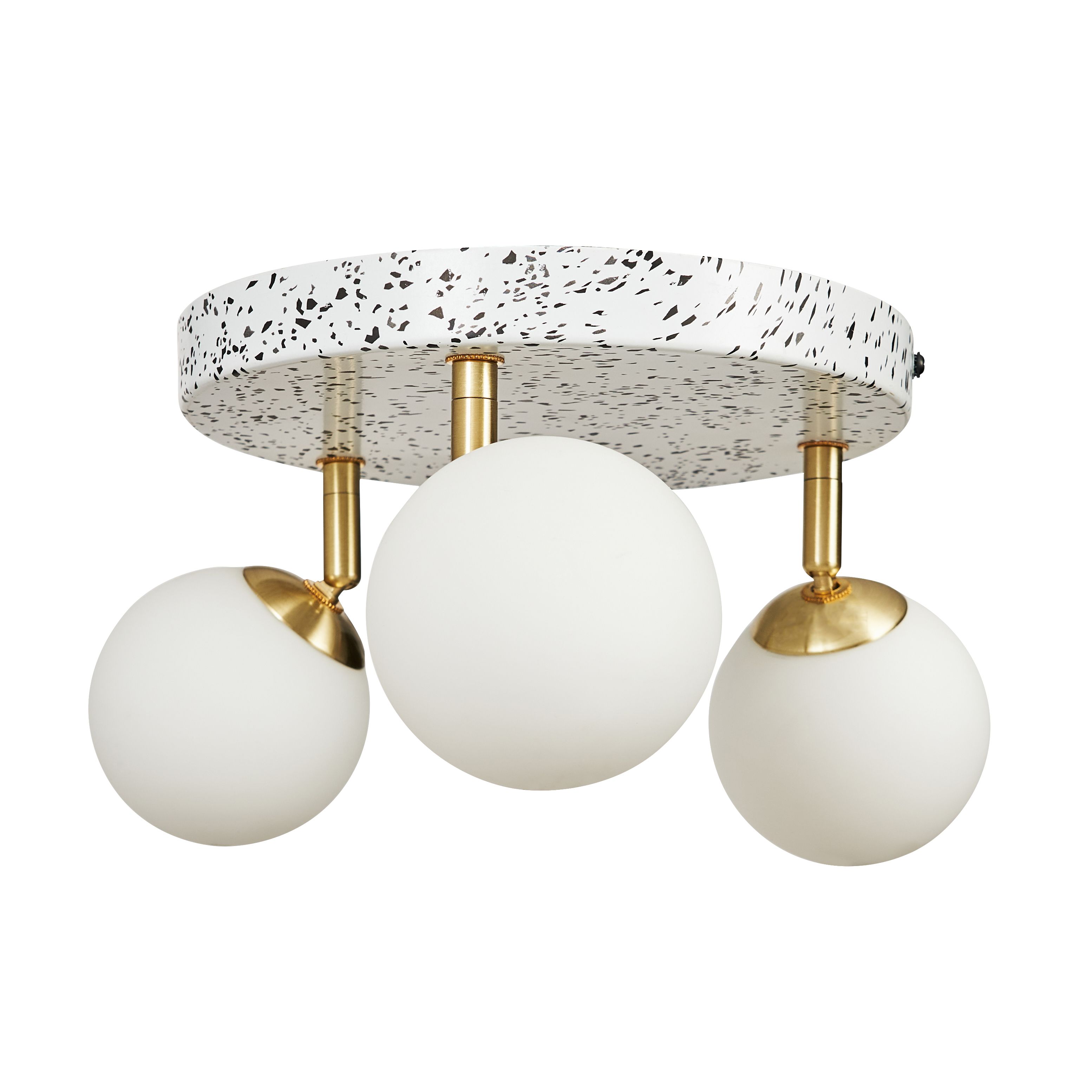 Toll 3 Ball Adjustable Spotlight Plate - Satin Brass