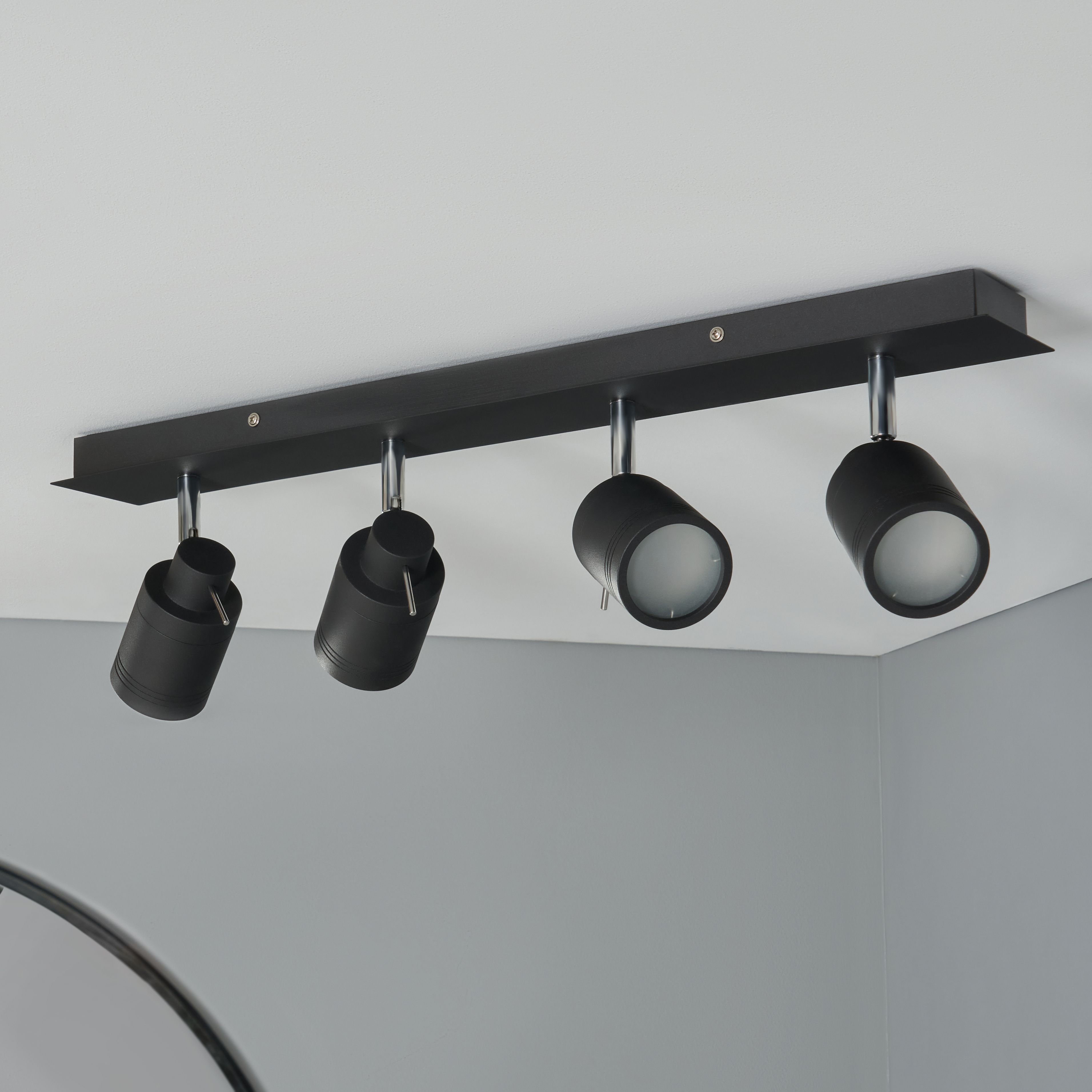 Scorpius 4 Light Bar IP44 Spotlight - Matt Black