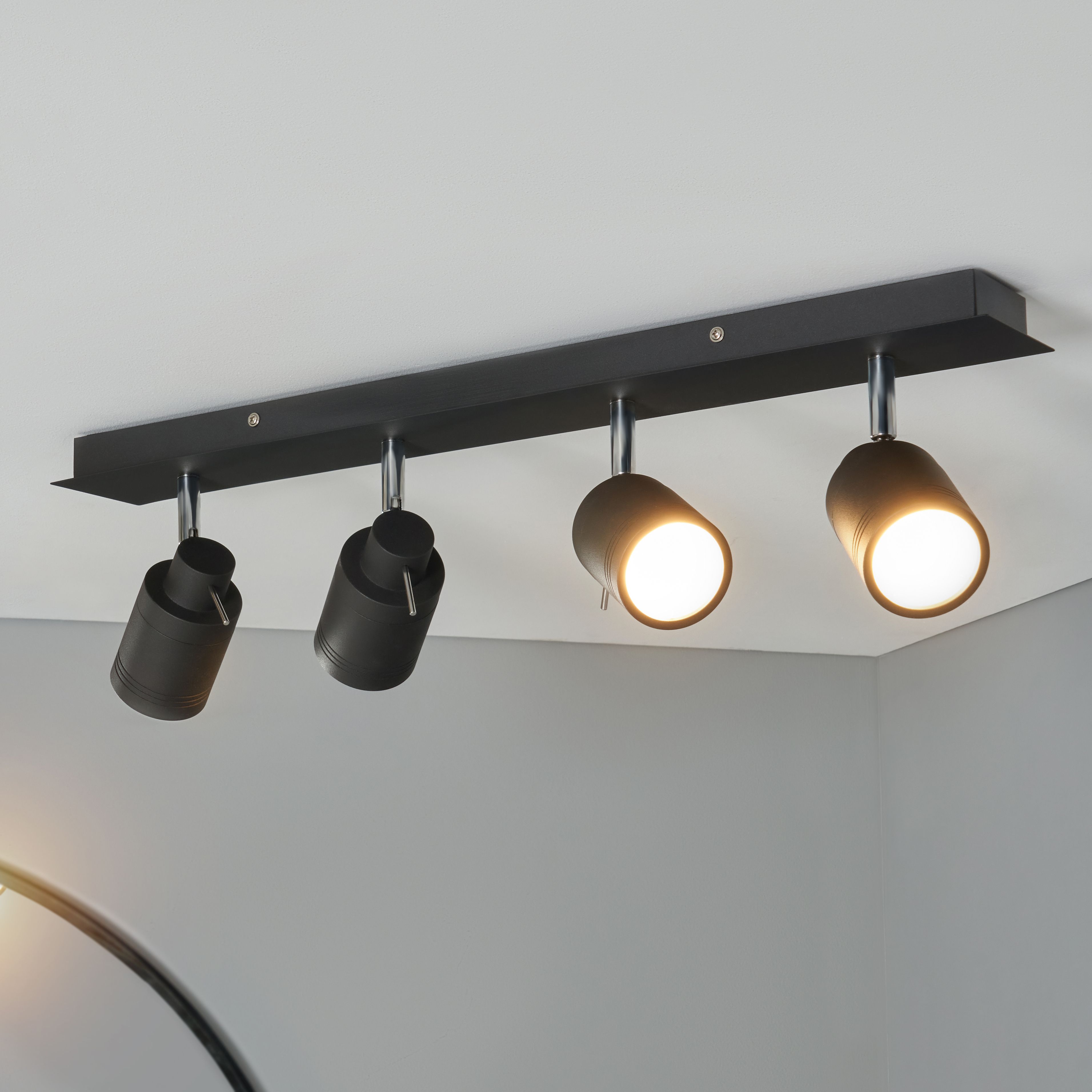 Scorpius 4 Light Bar IP44 Spotlight - Matt Black