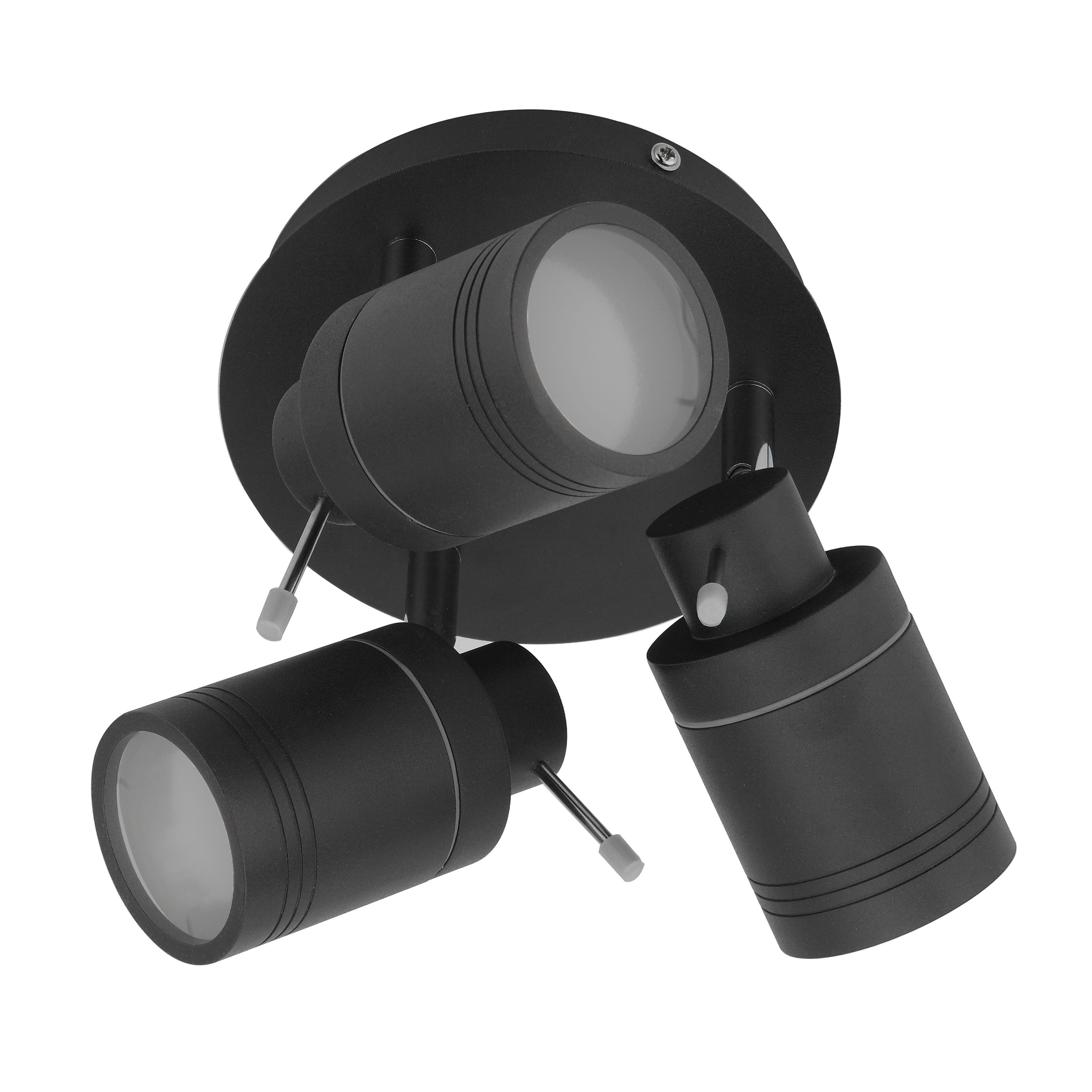 Scorpius 3 Light Plate Spotlight - Matt Black