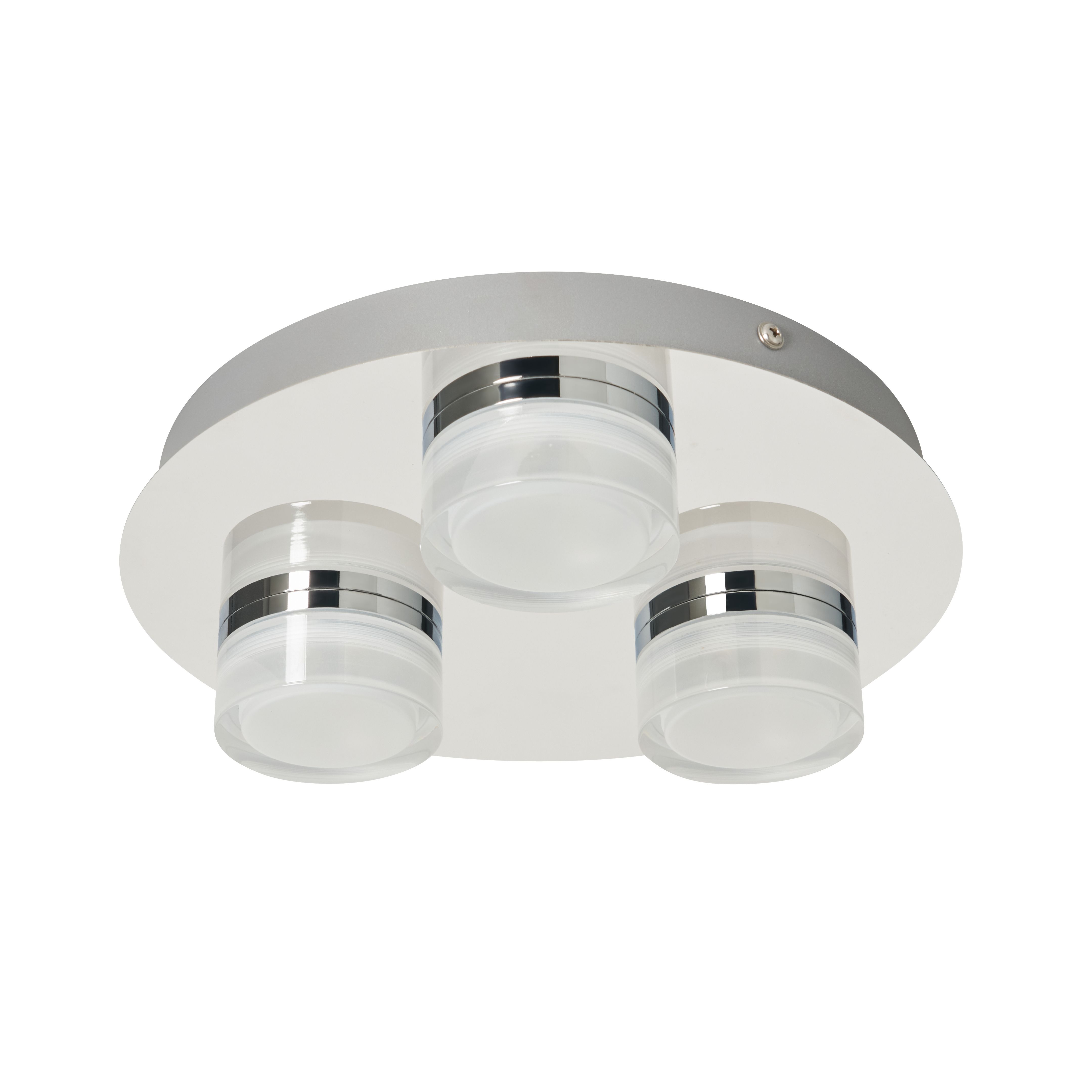 Sena 3 Plate LED Flush - Chrome