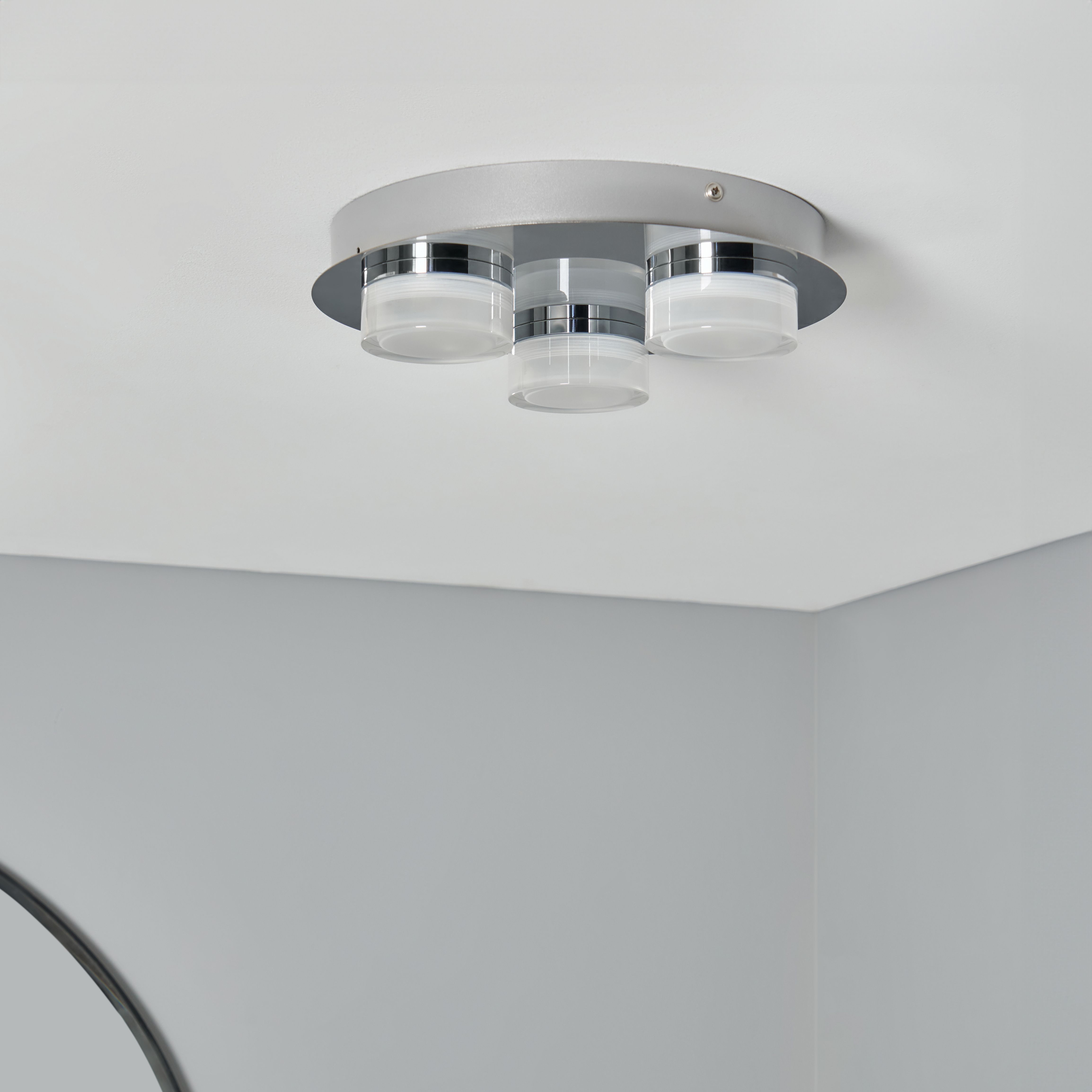 Sena 3 Plate LED Flush - Chrome