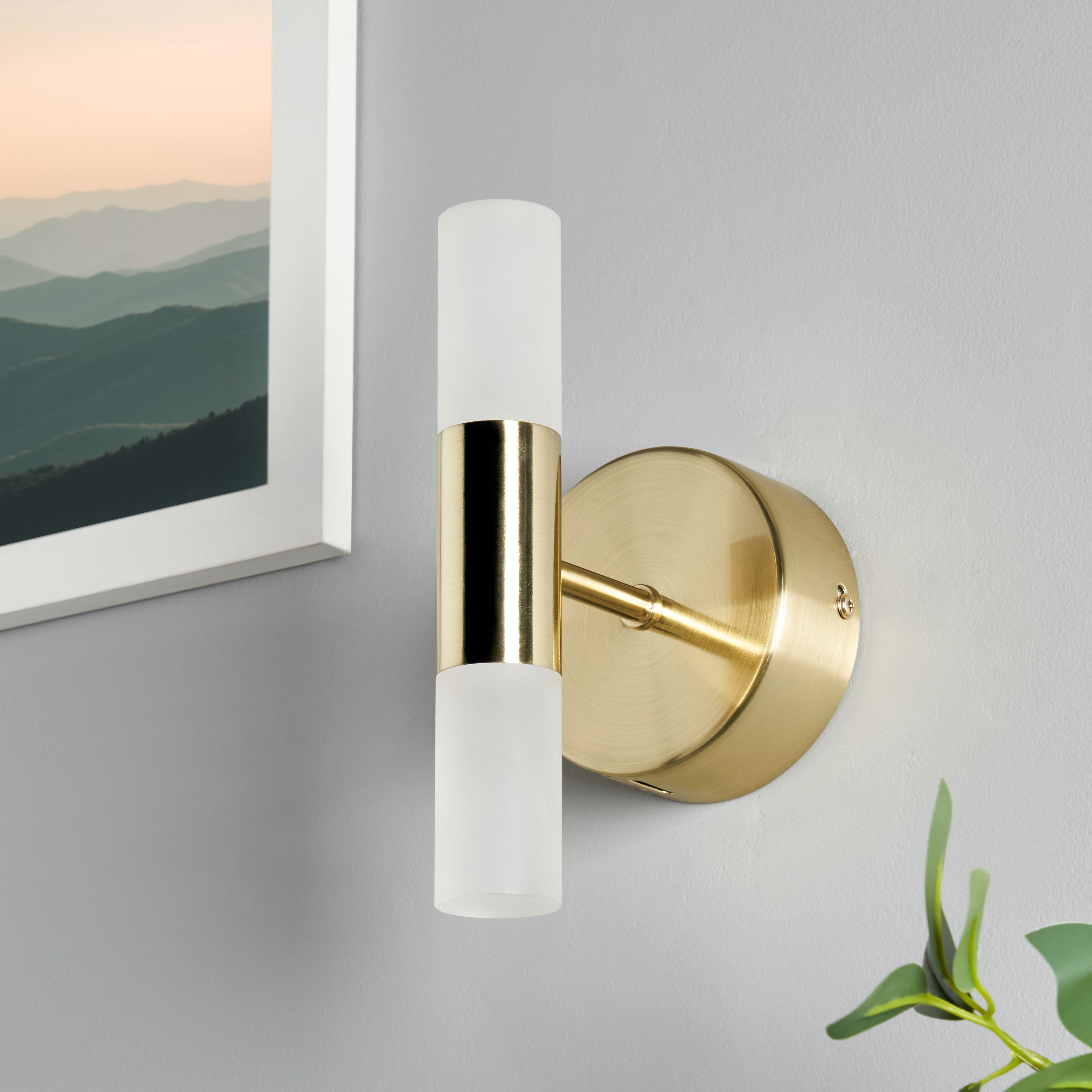 Lois 2 Lamp Wall Light - Satin Brass