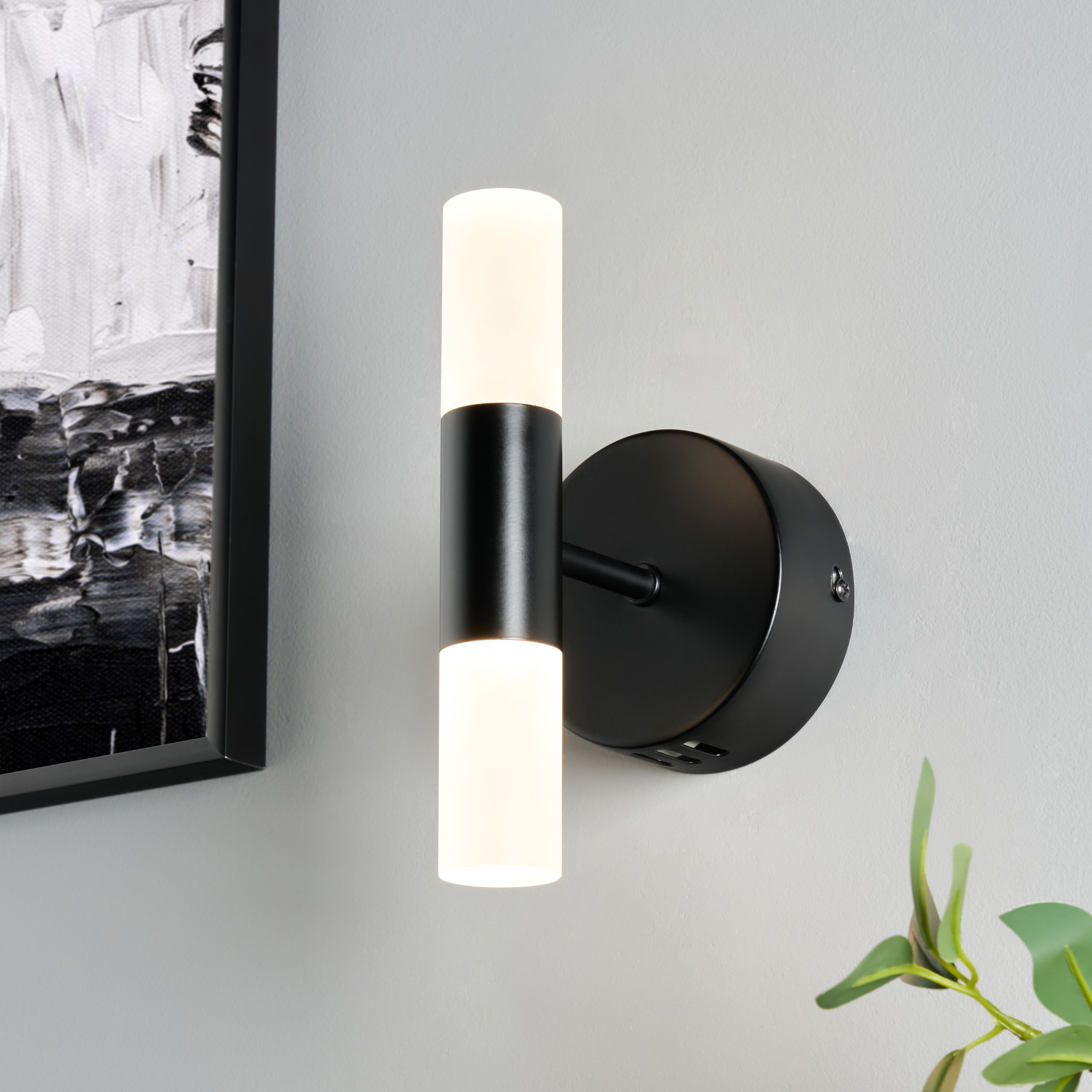 Lois 2 Lamp Wall Light - Black