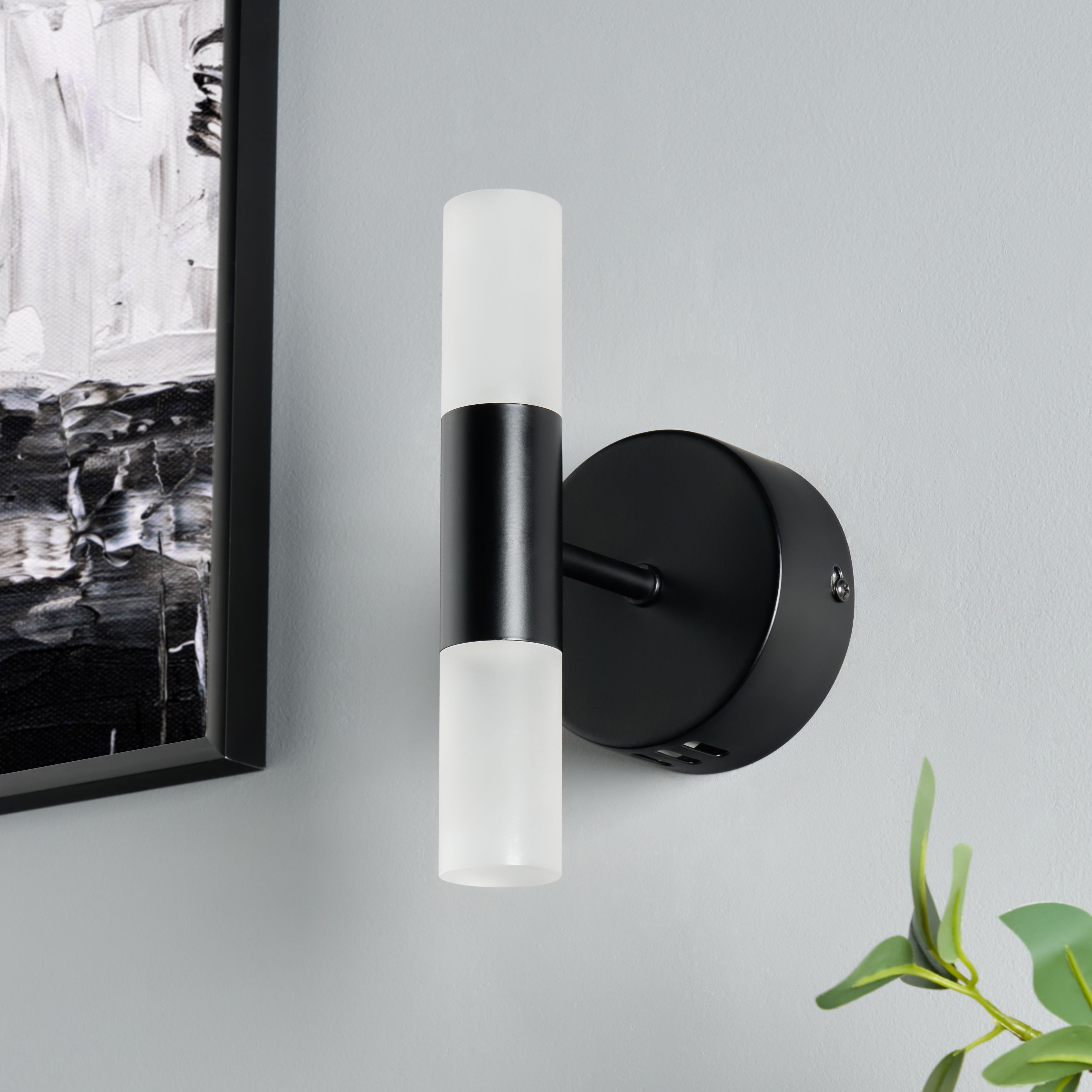 Lois 2 Lamp Wall Light - Black