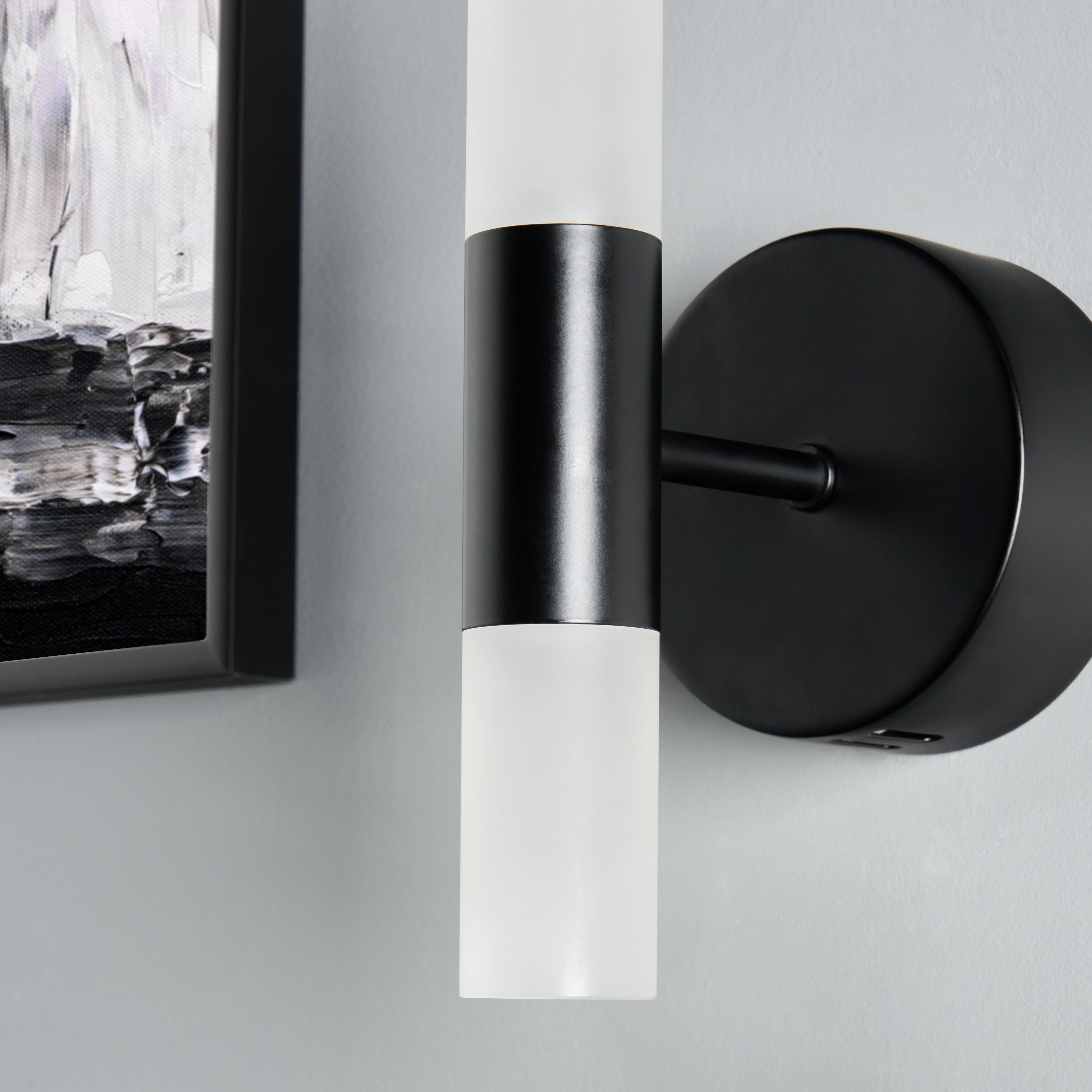 Lois 2 Lamp Wall Light - Black