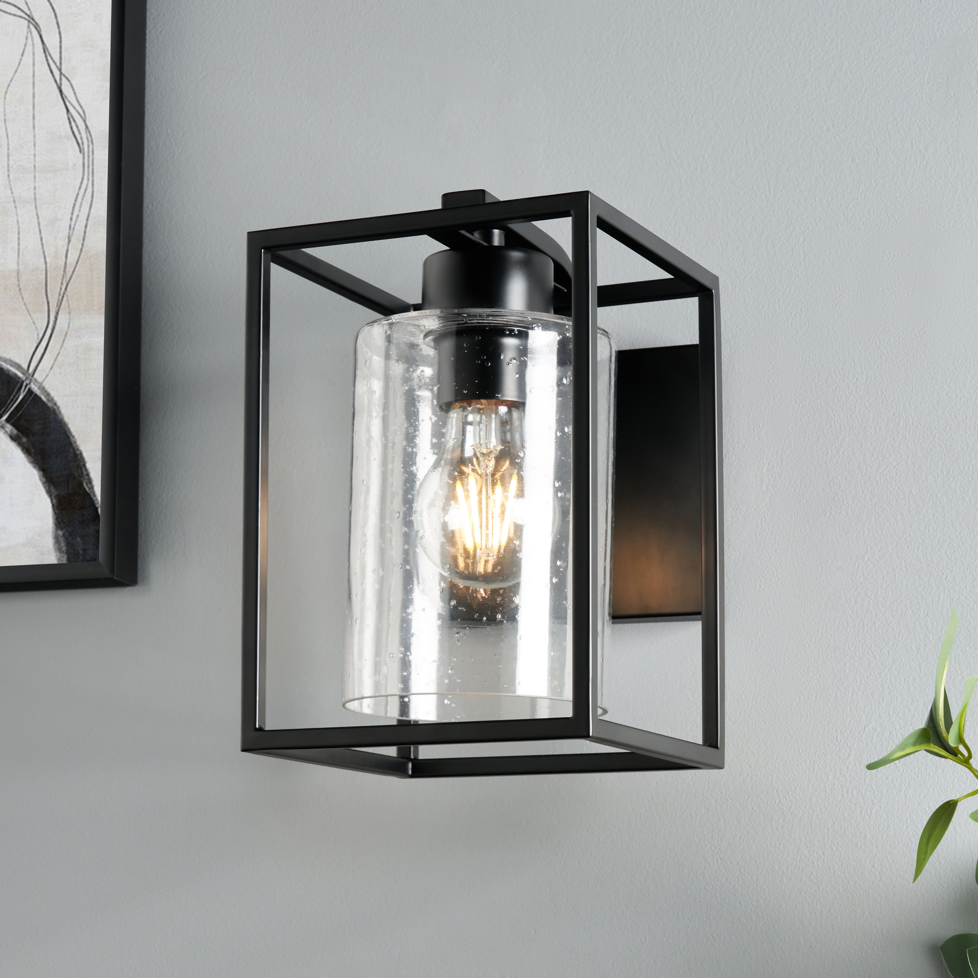 Conza Industrial Cube Wall Light