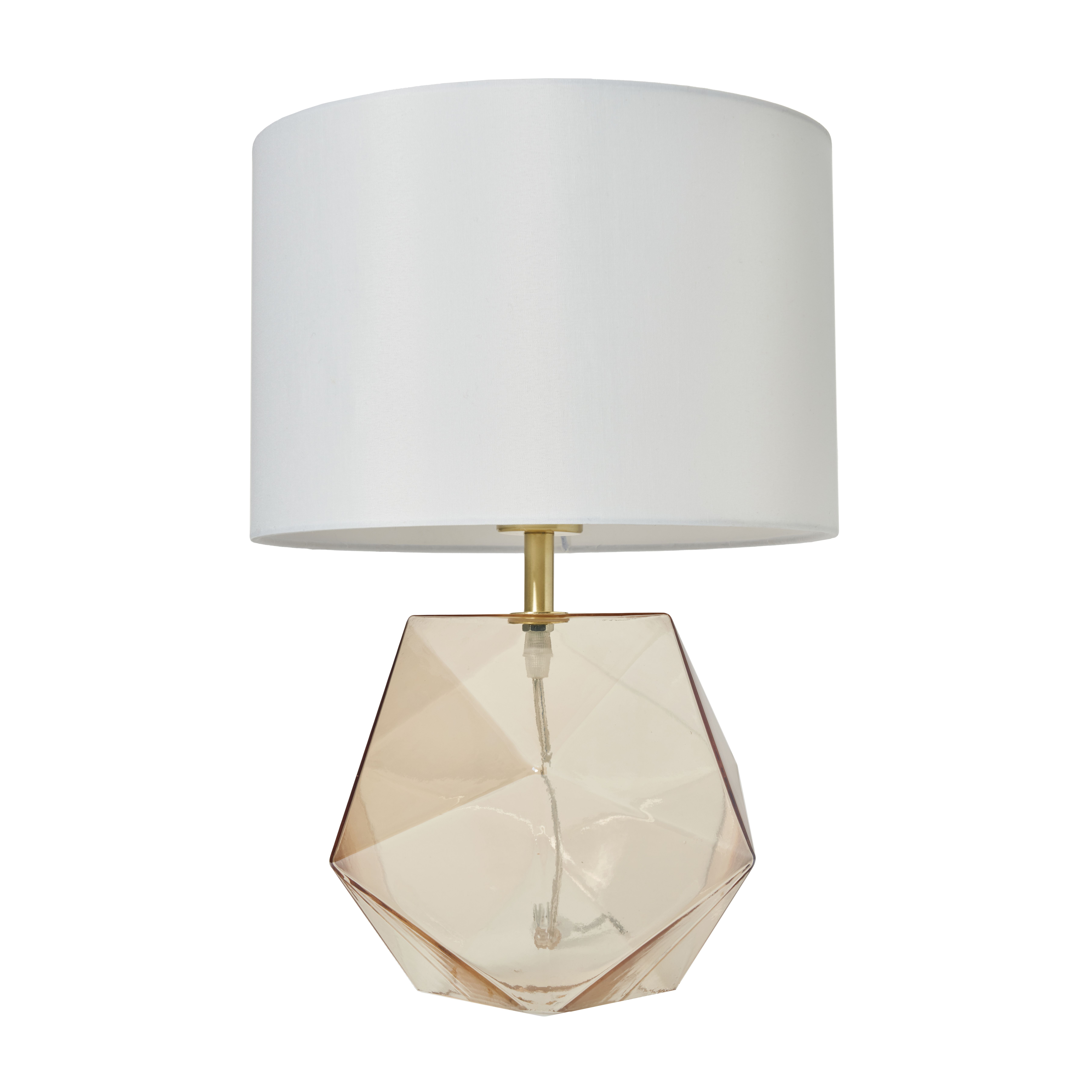 Luga Geometric Champagne Panel Base Table Lamp
