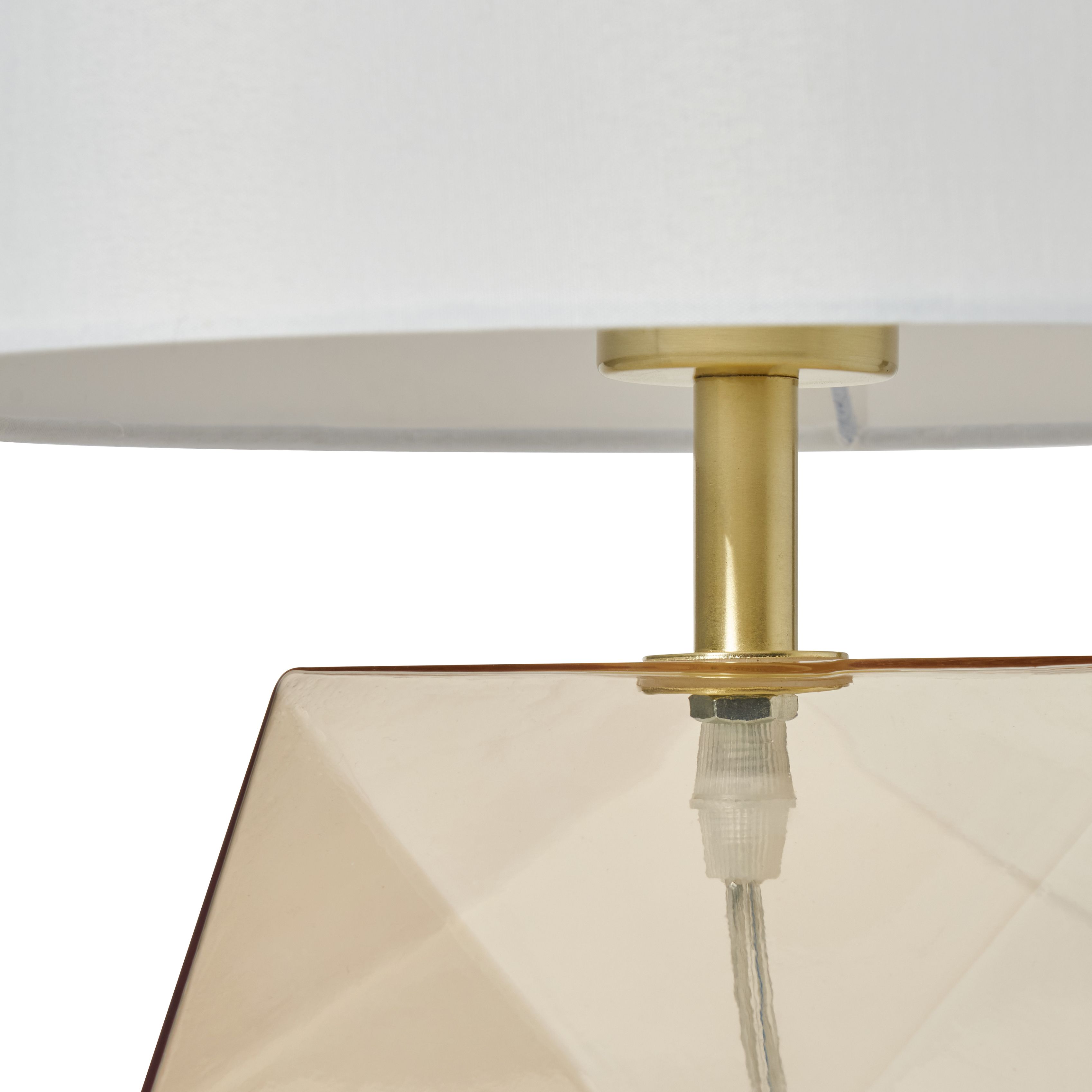 Luga Geometric Champagne Panel Base Table Lamp