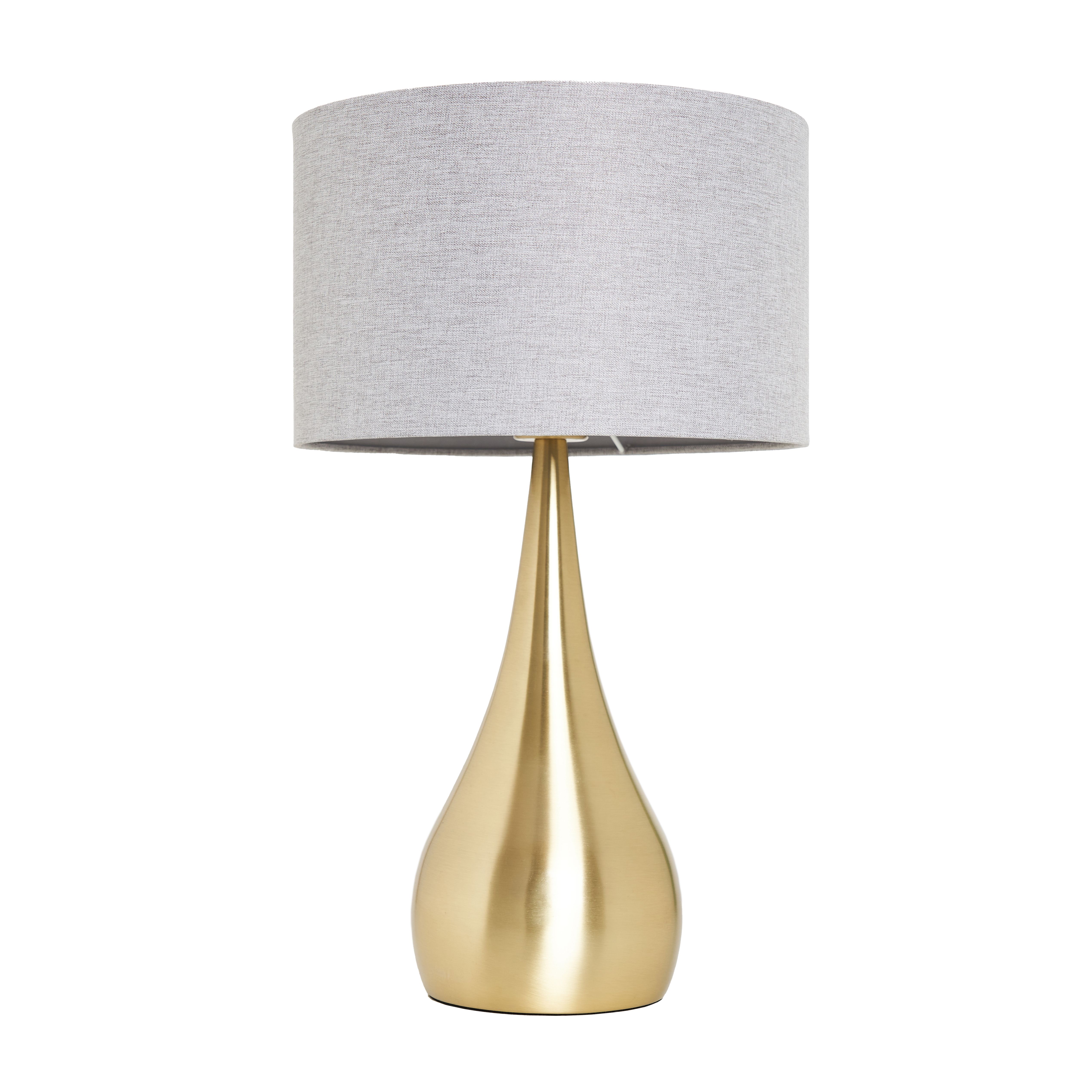 Sirio Satin Brass Teardrop Lamp
