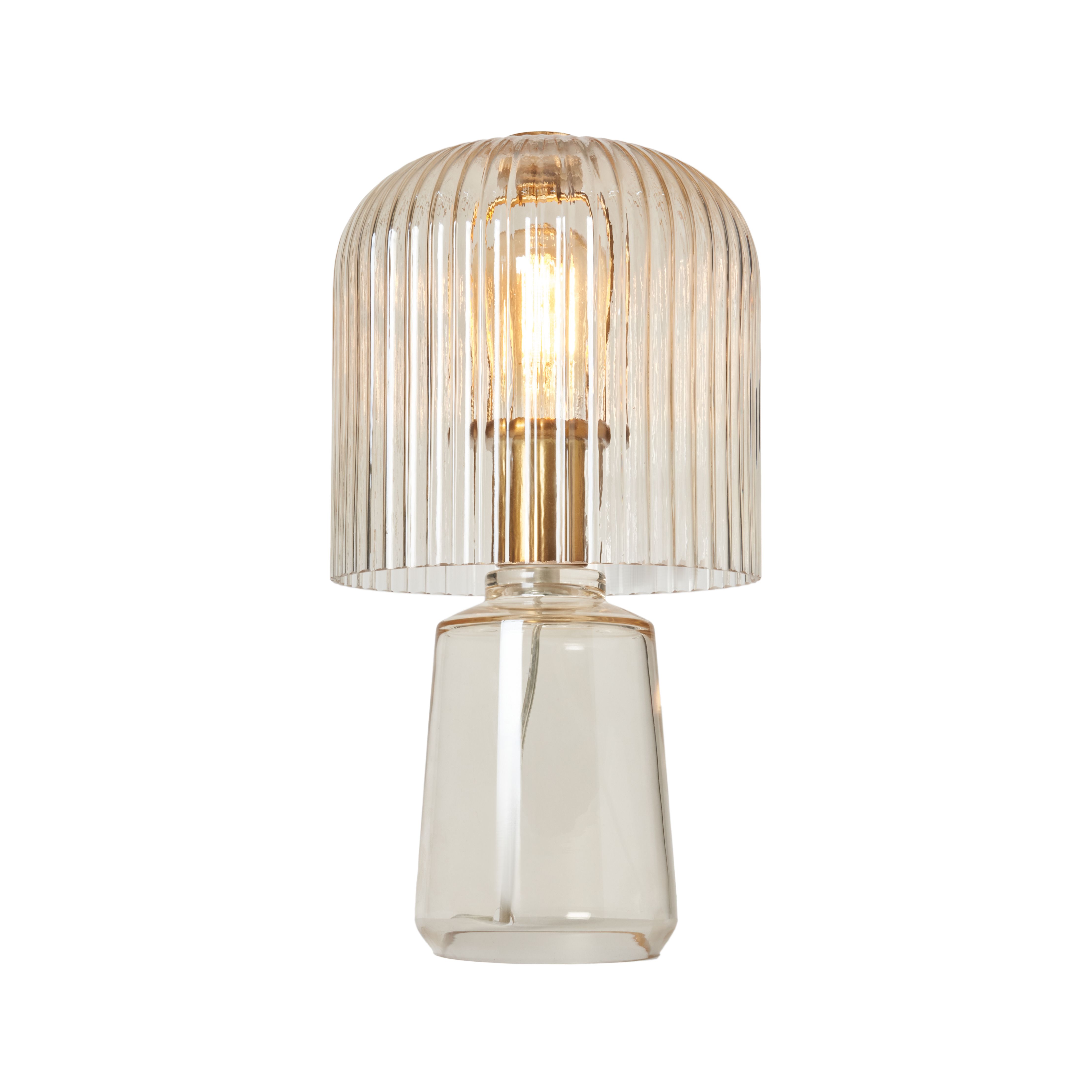 Morar Ribbed Glass Table Lamp - Champagne