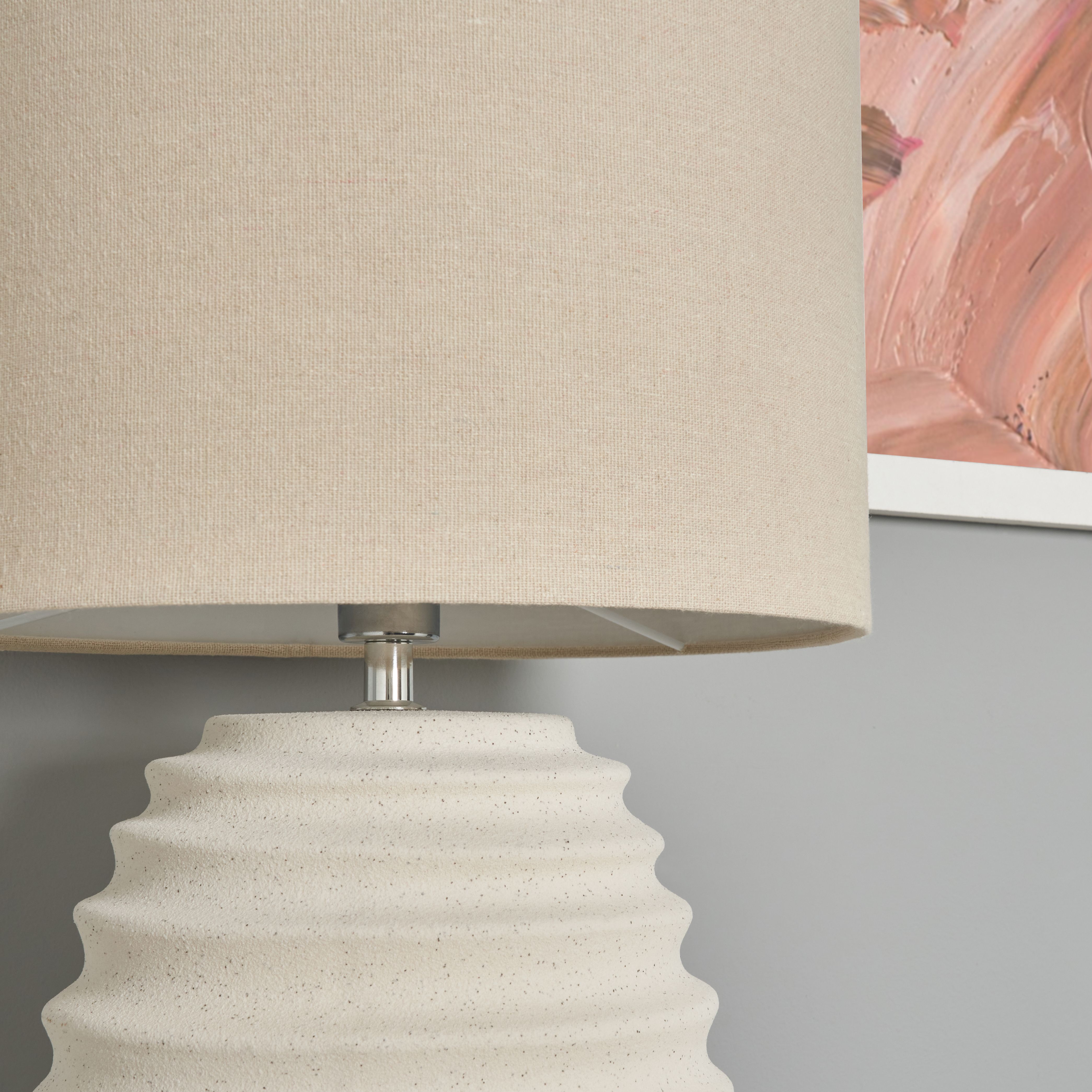Darello Ribbed Ceramic Table Lamp