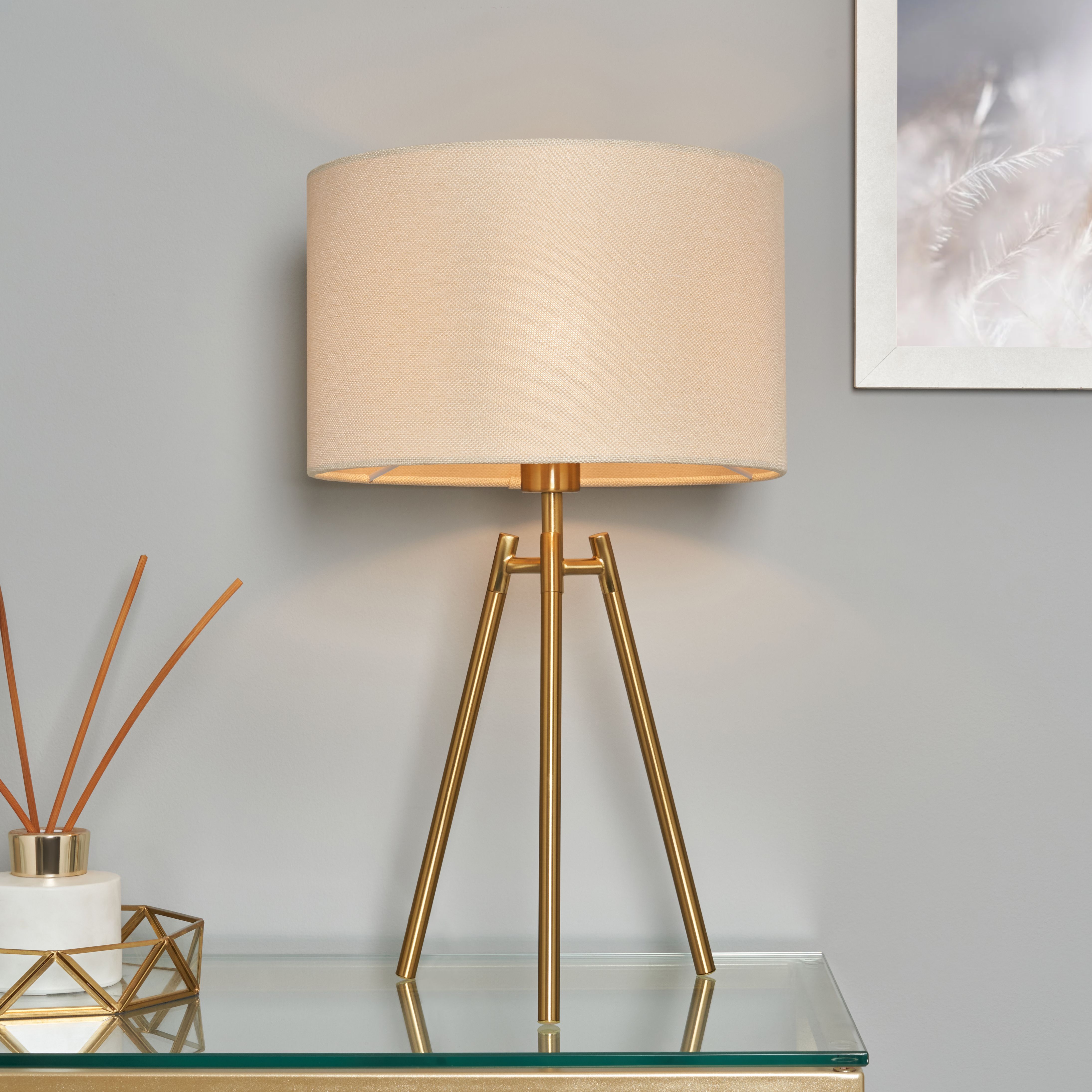 Frisa Metal Tube Tripod Table Lamp