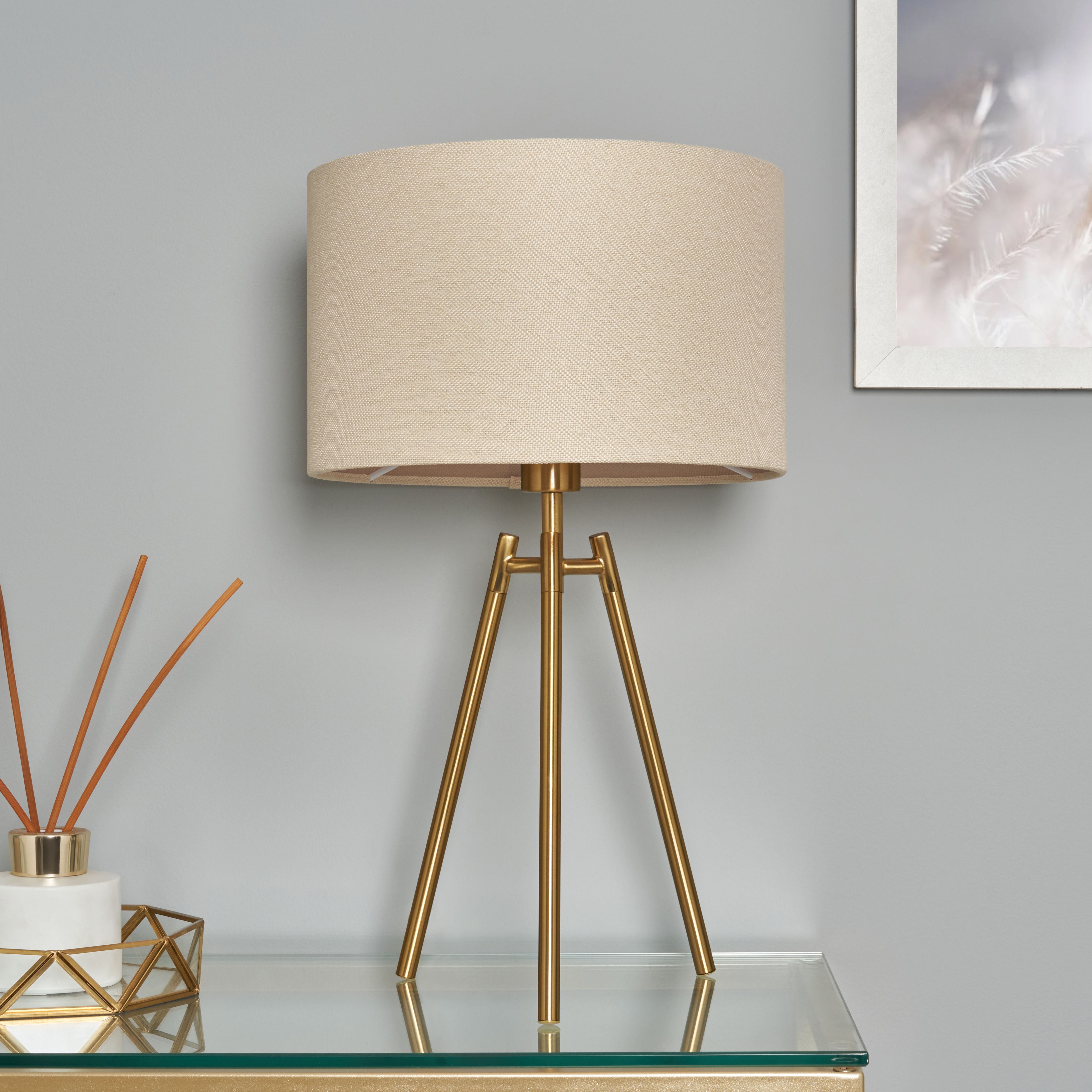 Frisa Metal Tube Tripod Table Lamp