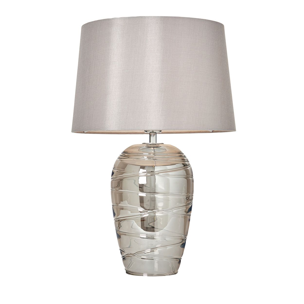 Small Shaded Drizzle Glass Table Lamp