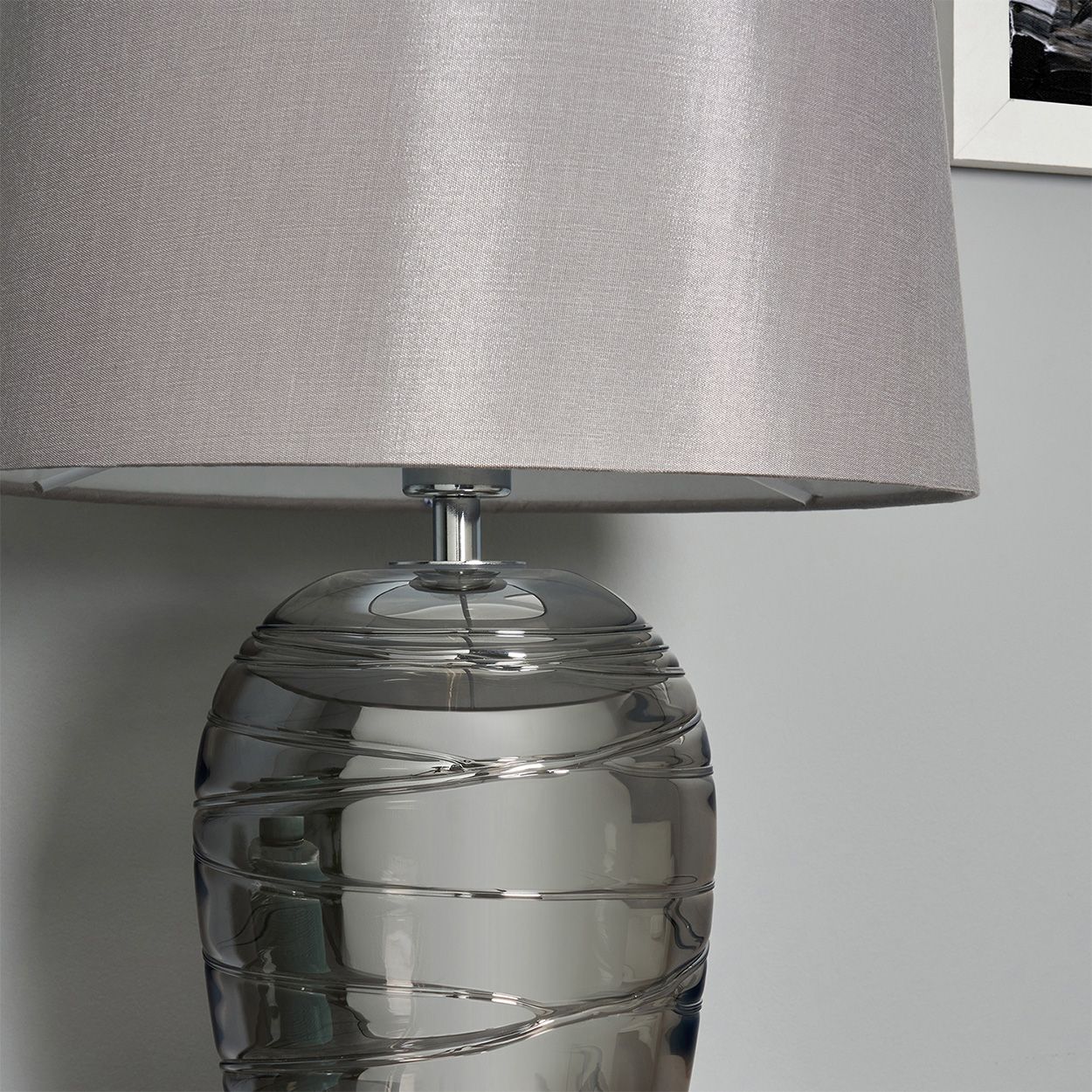 Small Shaded Drizzle Glass Table Lamp
