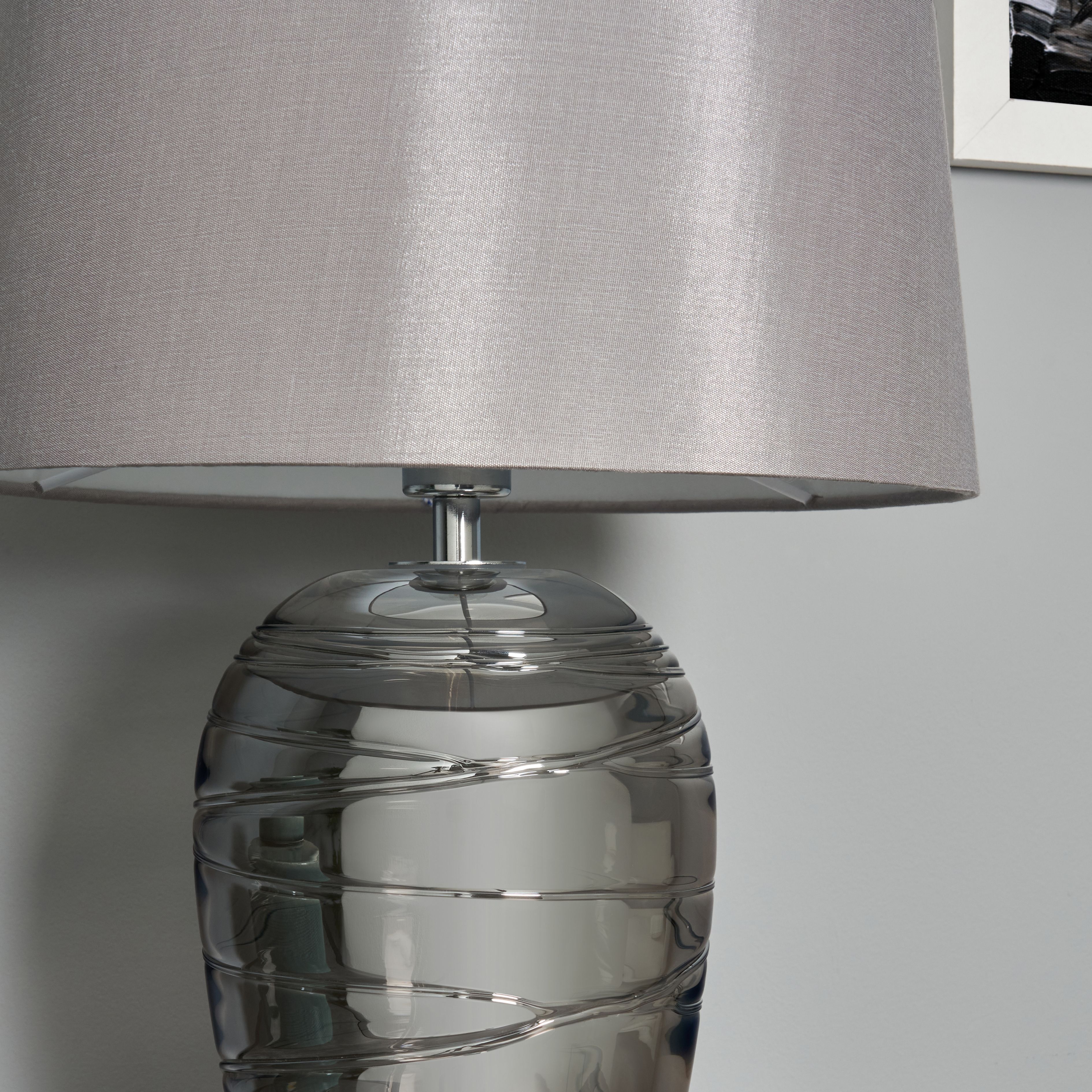 Small Shaded Drizzle Glass Table Lamp