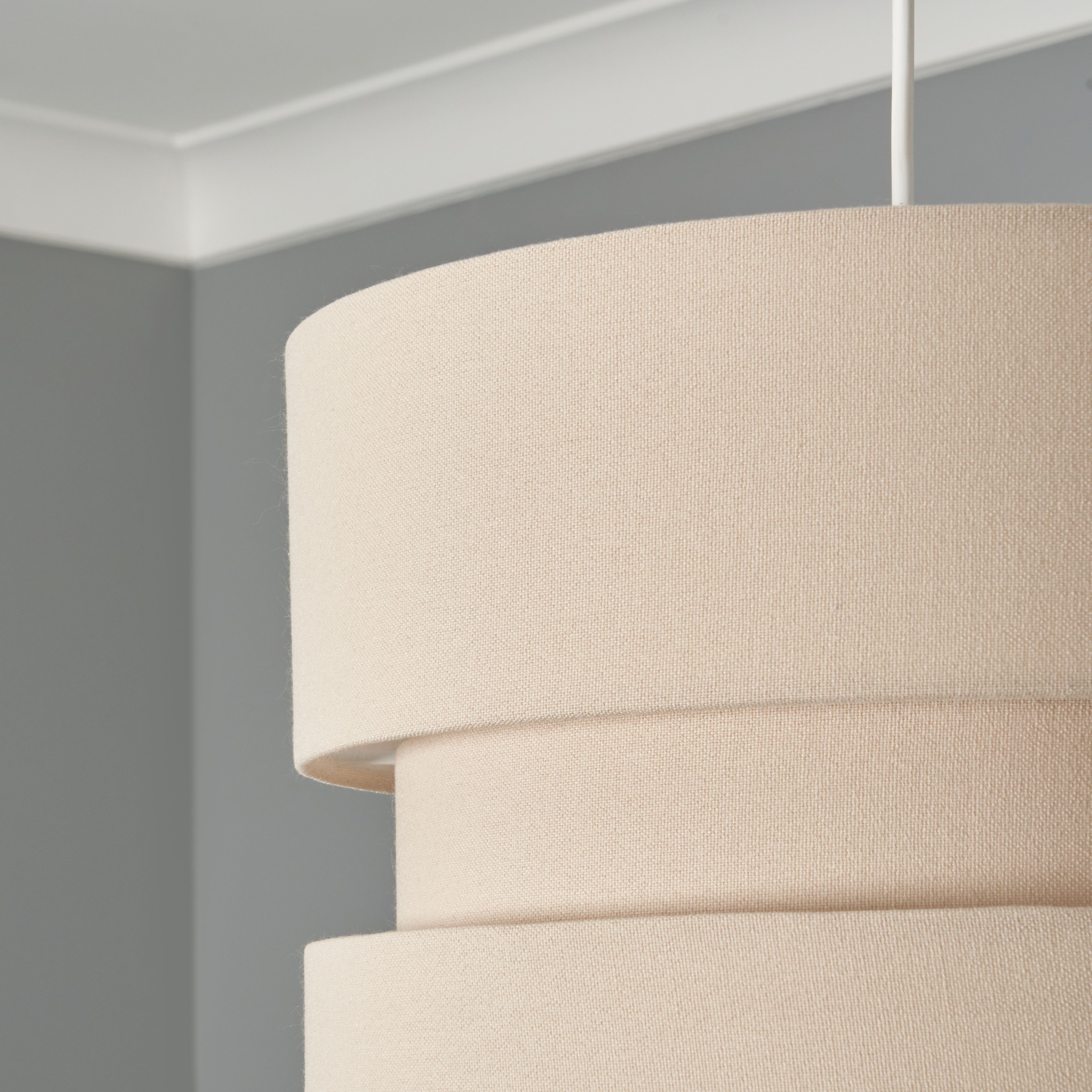 Zocco Tiered Linen Fabric Shade - Taupe