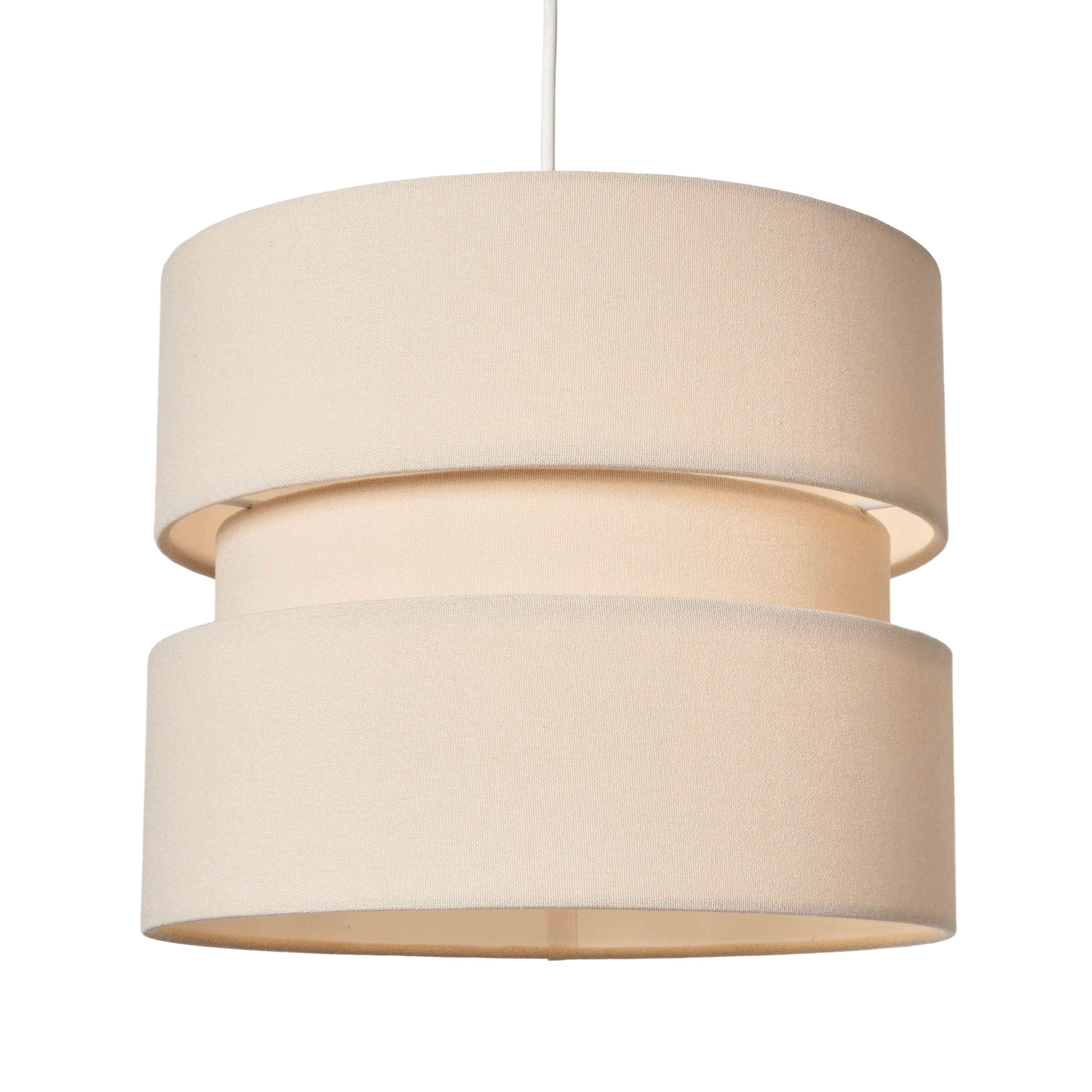 Zocco Tiered Linen Fabric Shade - Taupe