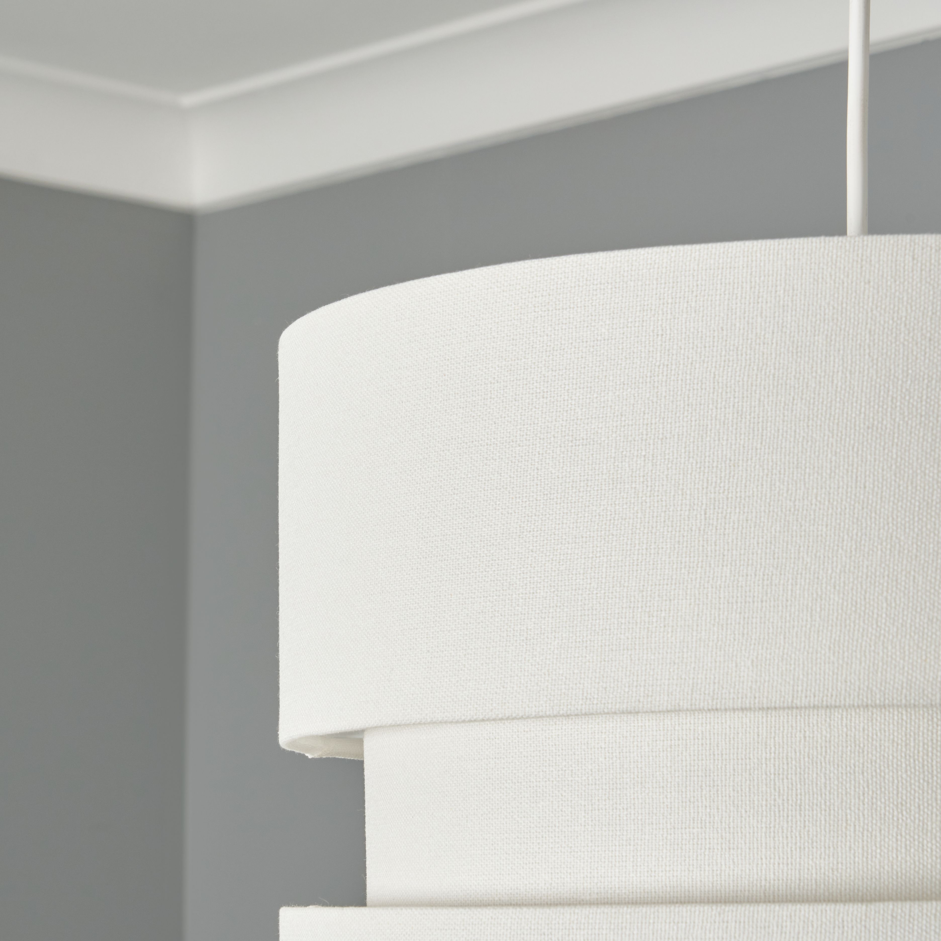Zocco Tiered Linen Fabric Shades - Ivory