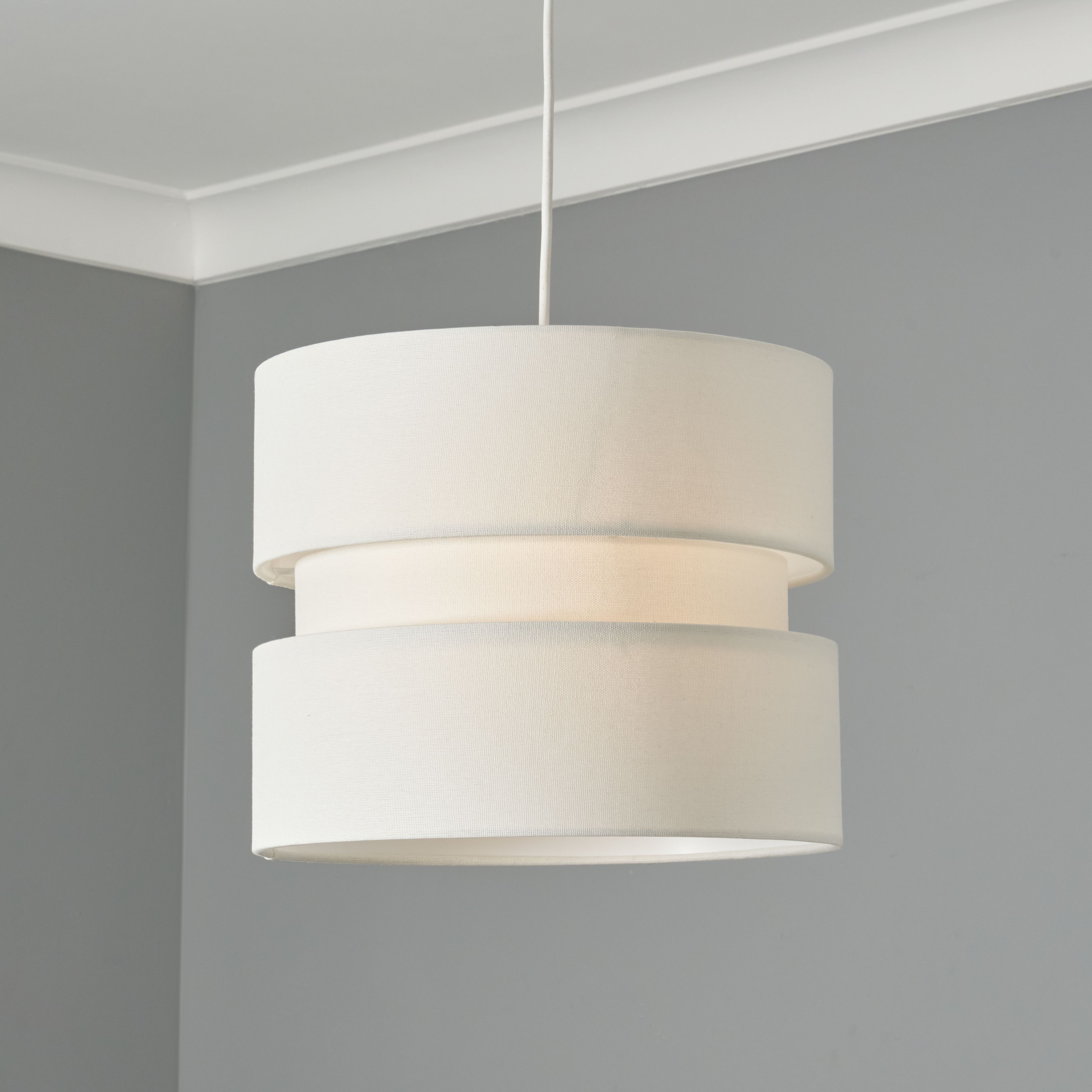 Zocco Tiered Linen Fabric Shades - Ivory