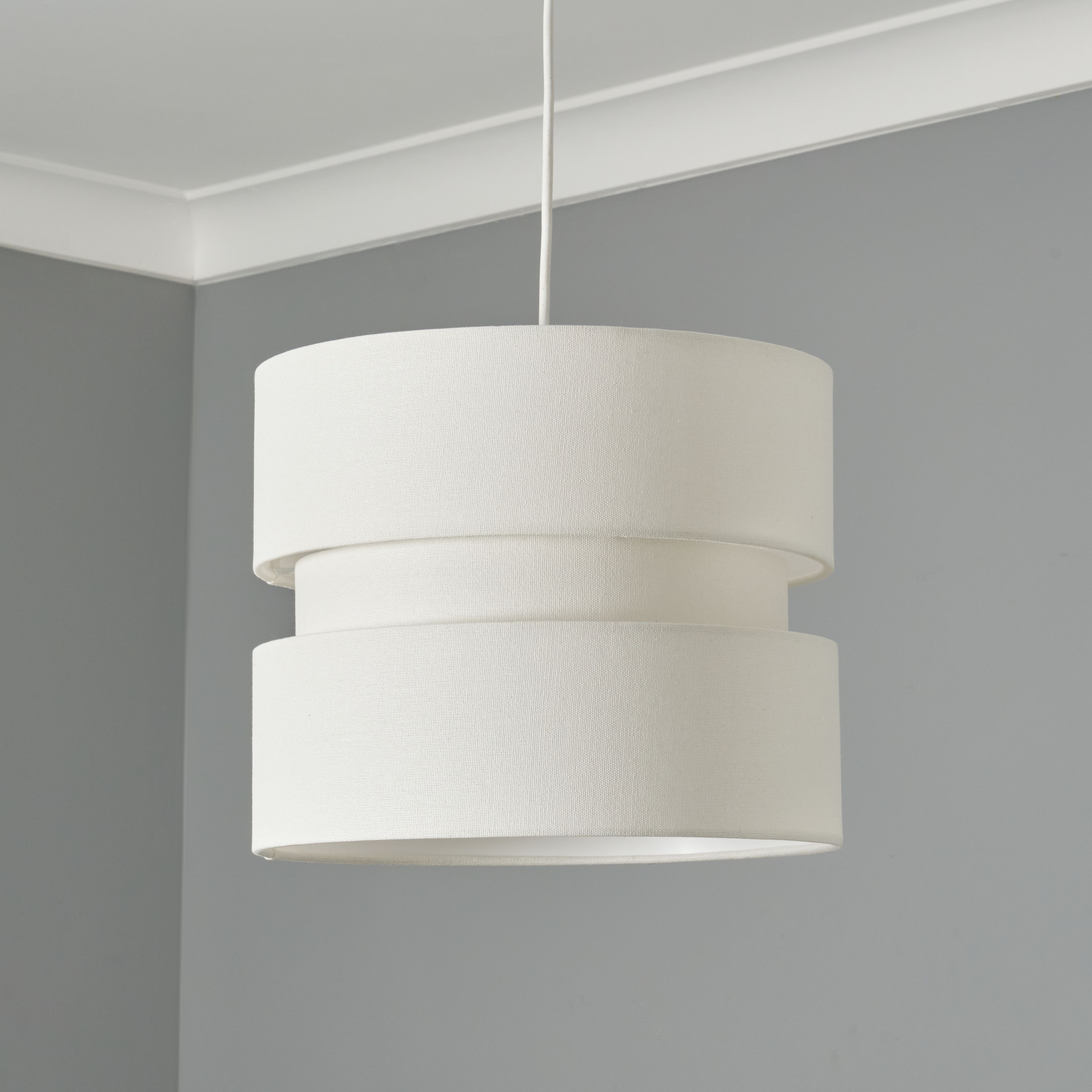 Zocco Tiered Linen Fabric Shades - Ivory