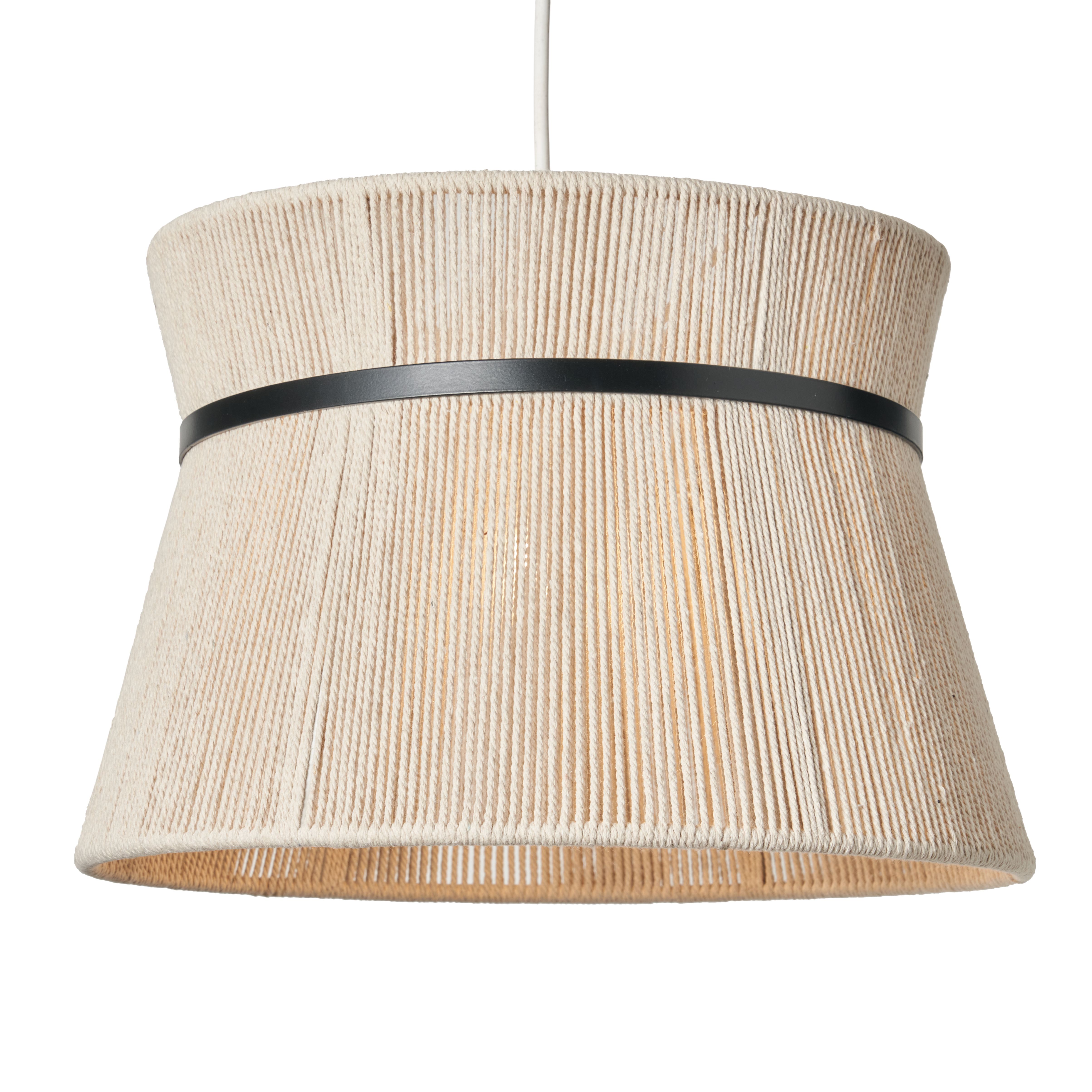 Valdur Wide String Shade - Ivory/Black